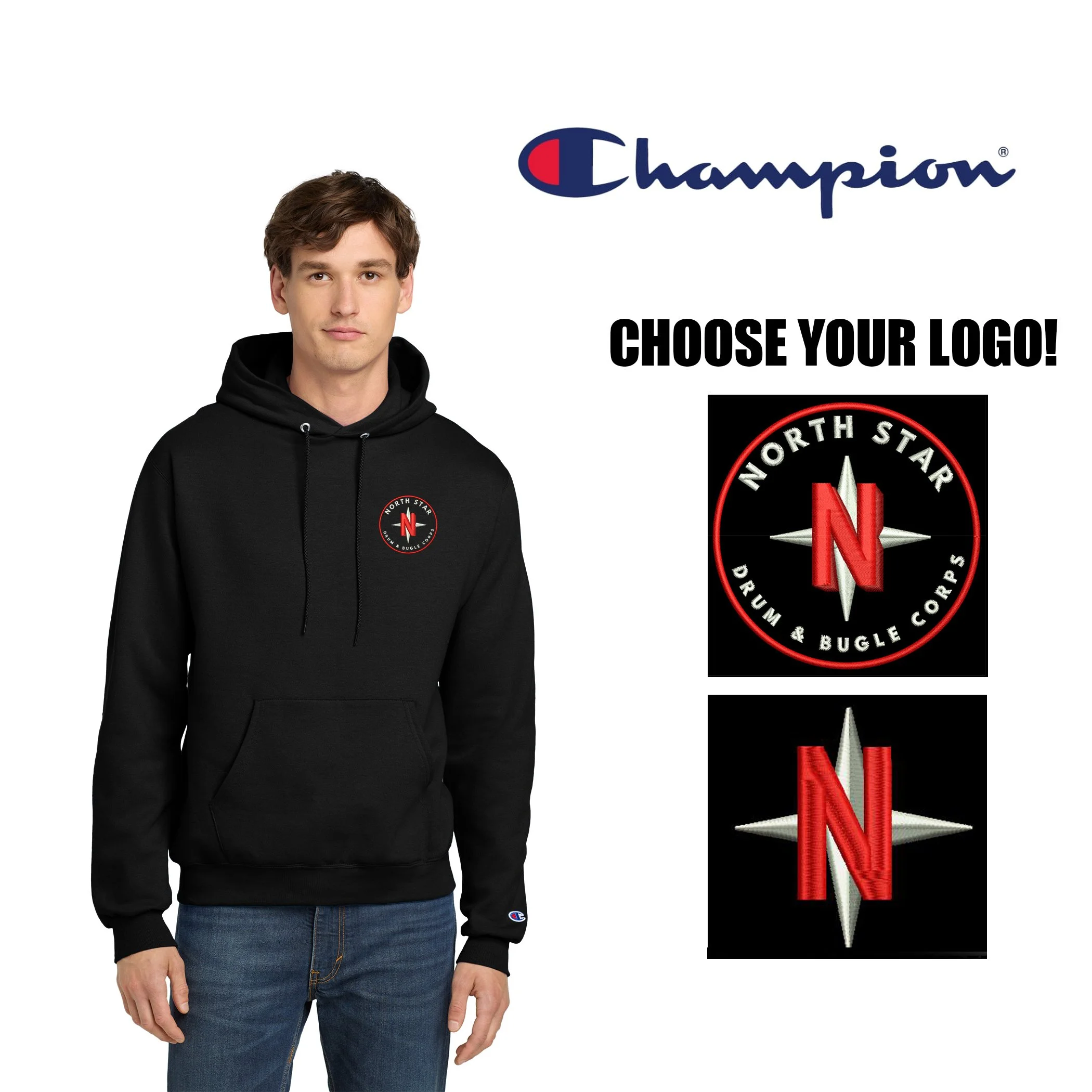 North Star Drum & Bugle Corps Champion® Powerblend® Pullover Hoodie, #S700