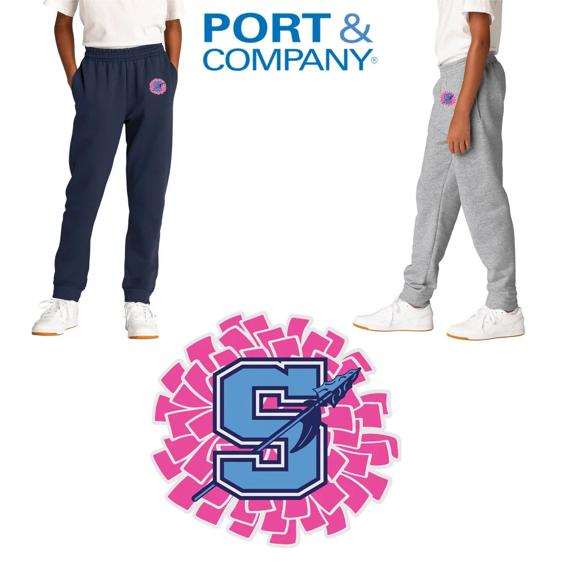 Hurley Middle School CHEER Port & Co™ Youth Core Fleece Jogger, Youth Unisex Fit, #PC78YJ