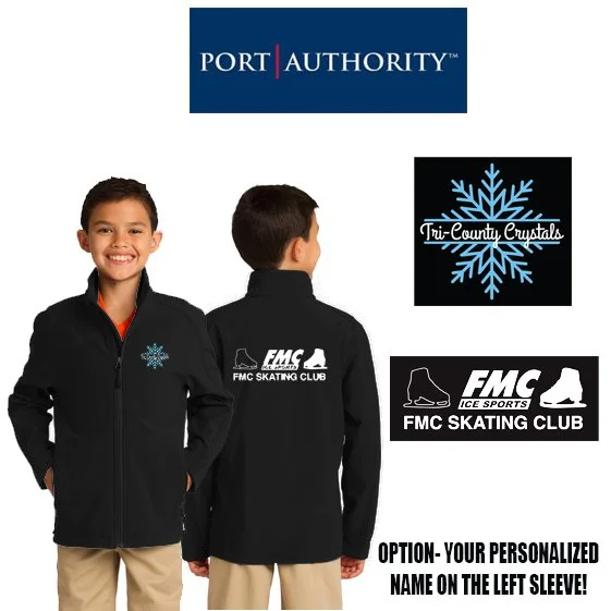 FMC Ice Sports Franklin Port Authority® Youth Core Soft Shell Jacket, Youth Fit, #Y317 (OFFICIAL JACKET)