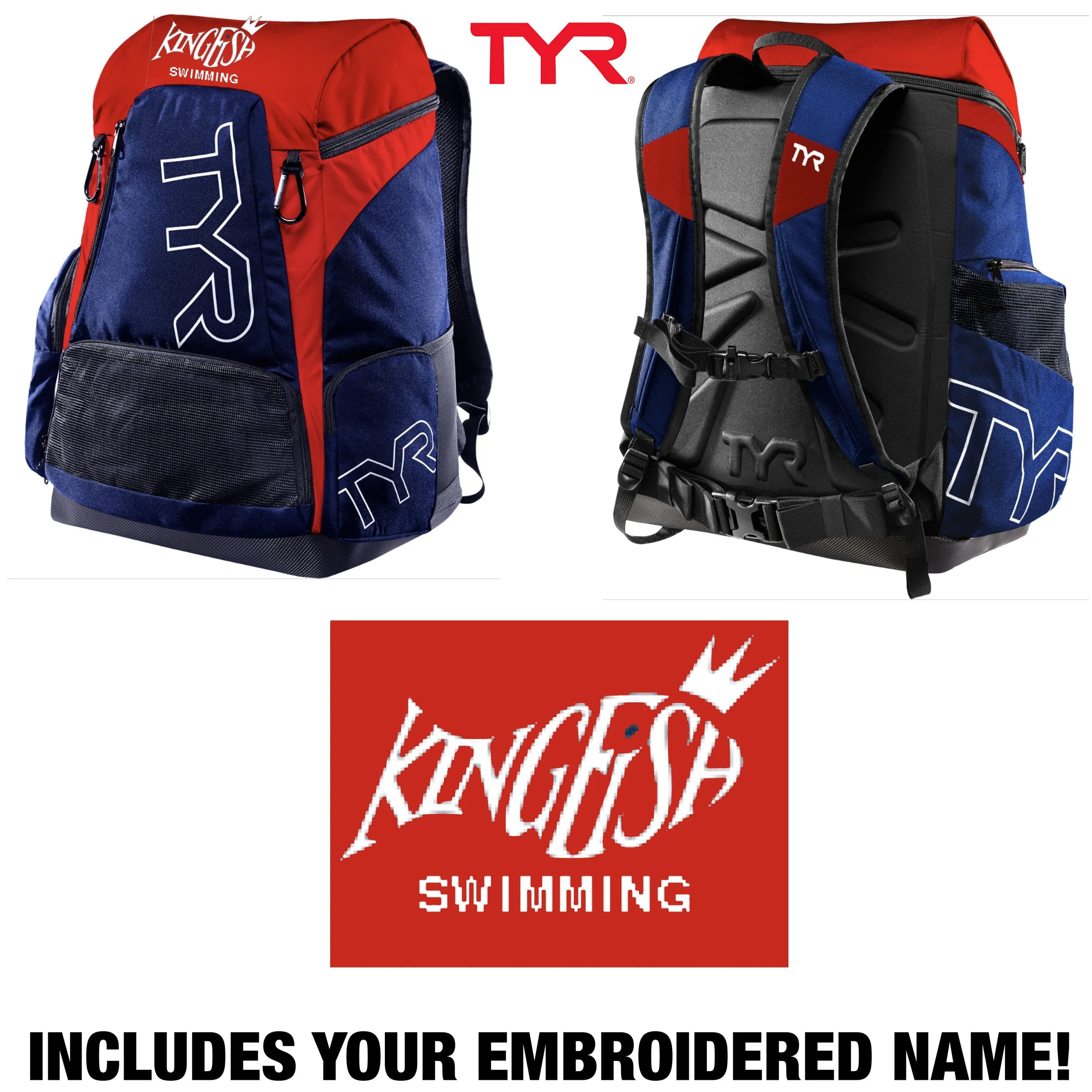 Kingfish Swim Team TYR Alliance 45L Backpack #LATBP45- SPECIAL ORDER ITEM, IN STOCK