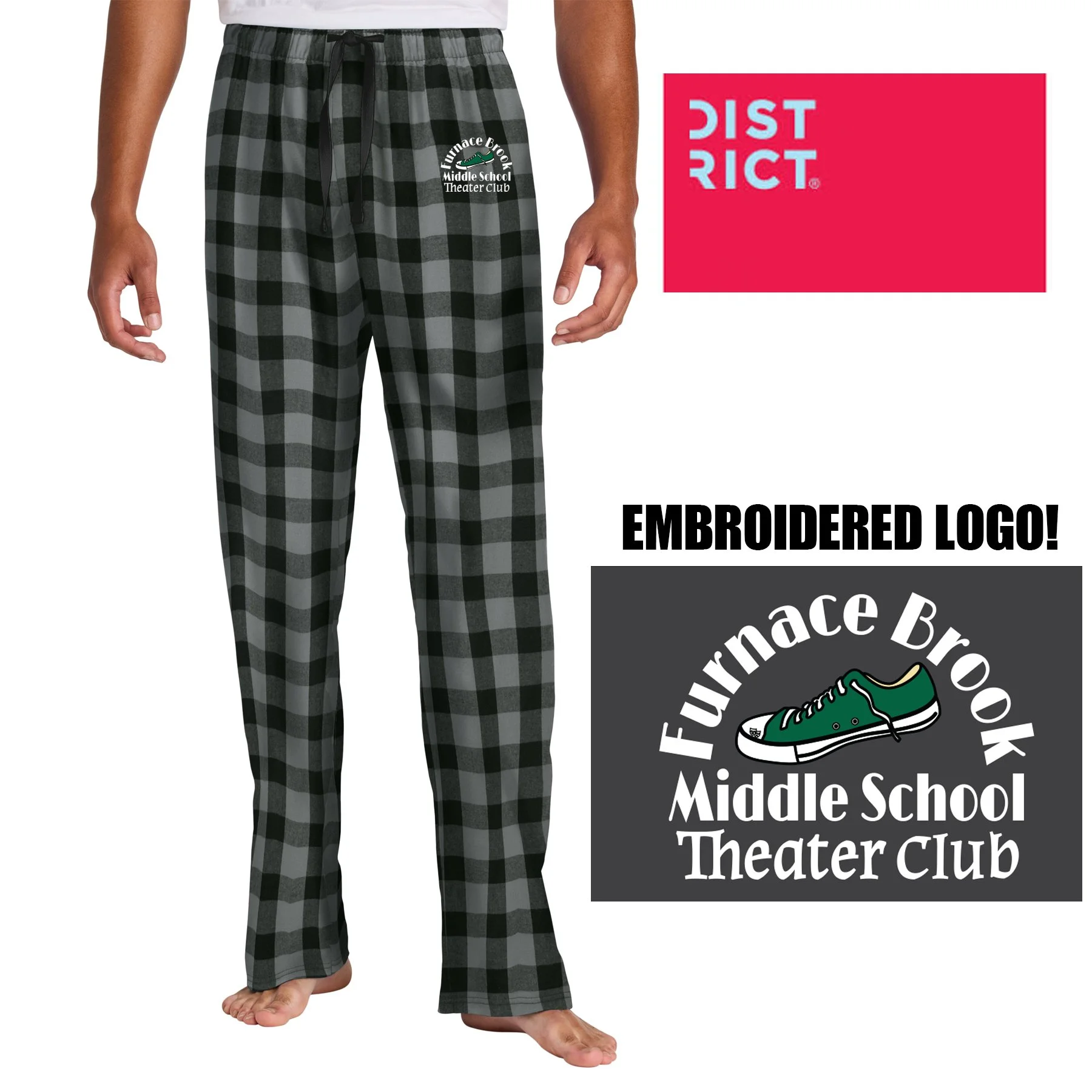 Marshfield High School Theatrical Society District Flannel Plaid Pant, Adult Unisex/Men’s Fit, #DT1800