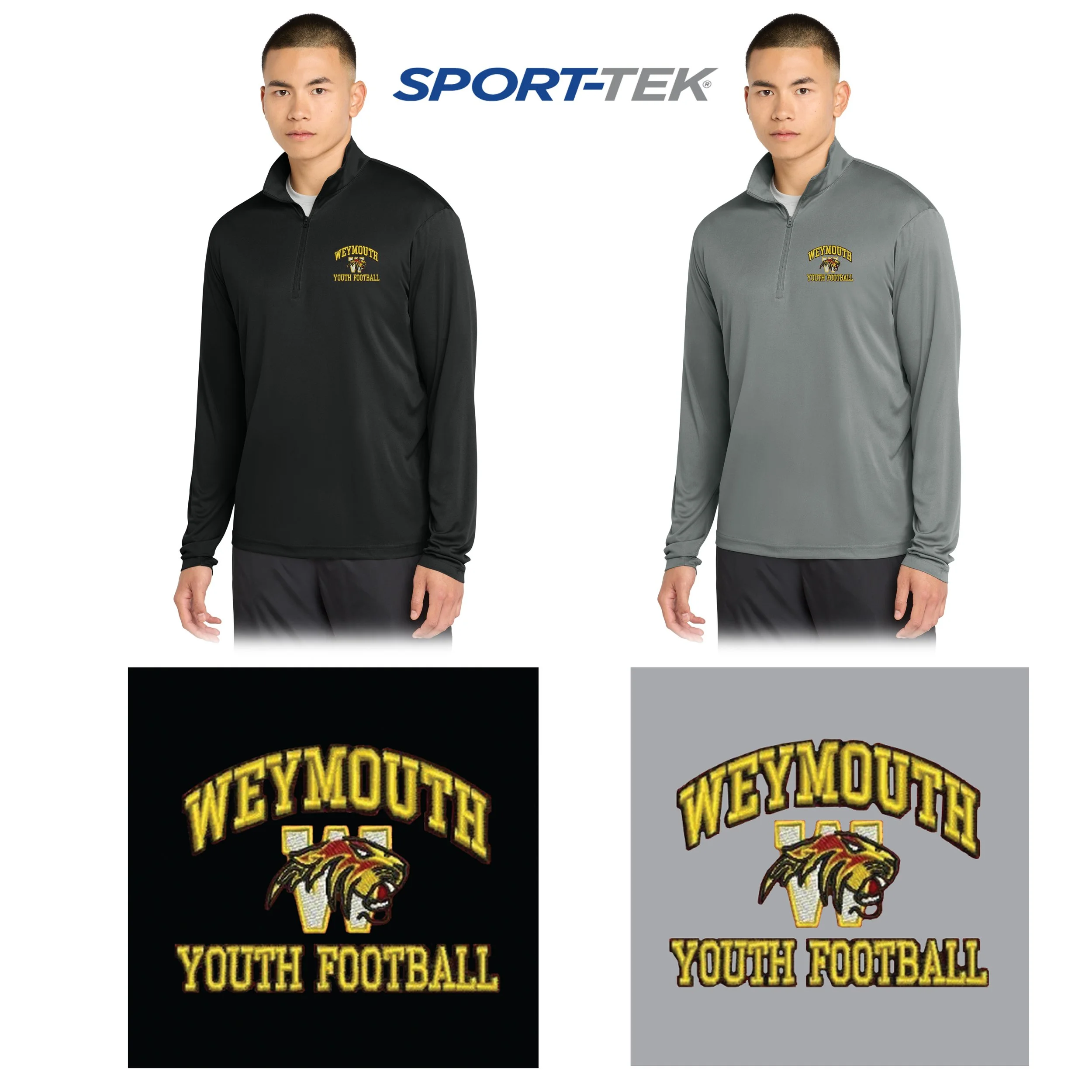 Weymouth Youth Football Sport-Tek® Lightweight PosiCharge® Competitor™ 1/4-Zip Pullover, Adult Unisex/Men’s Fit, #ST357