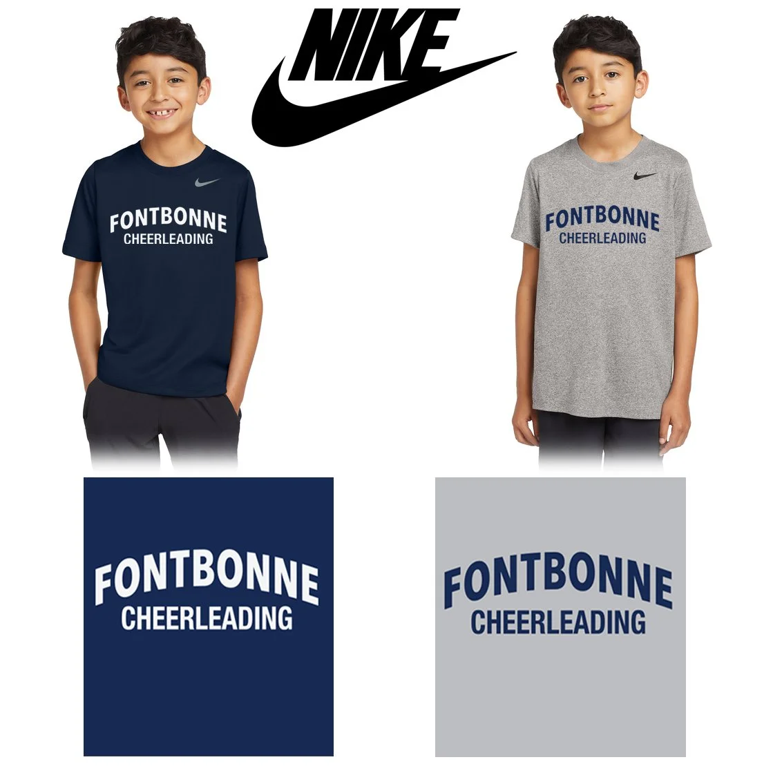 Fontbonne Academy Cheerleading Nike Youth Team rLegend Tee, Youth Unisex Fit, #DV7317