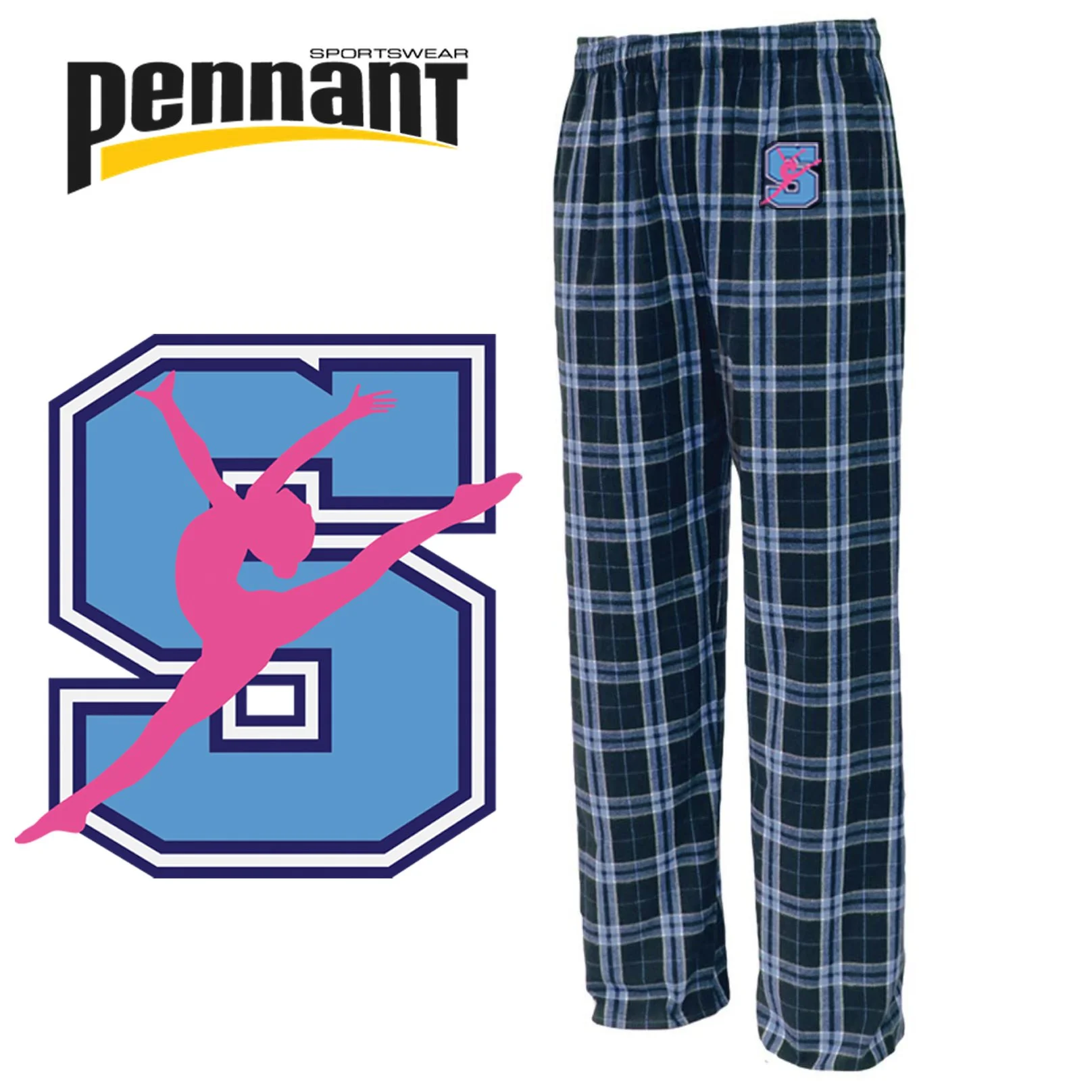 Hurley Middle School DANCE Pennant Flannel Pant, Youth Unisex Fit, #YFLNP