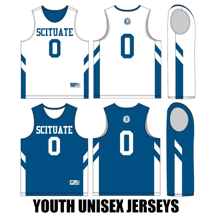 Scituate Basketball Association Champro Juice Loose Fit Double-Ply Reversible Basketball Jersey, Youth Unisex Fit, #JBBJ312