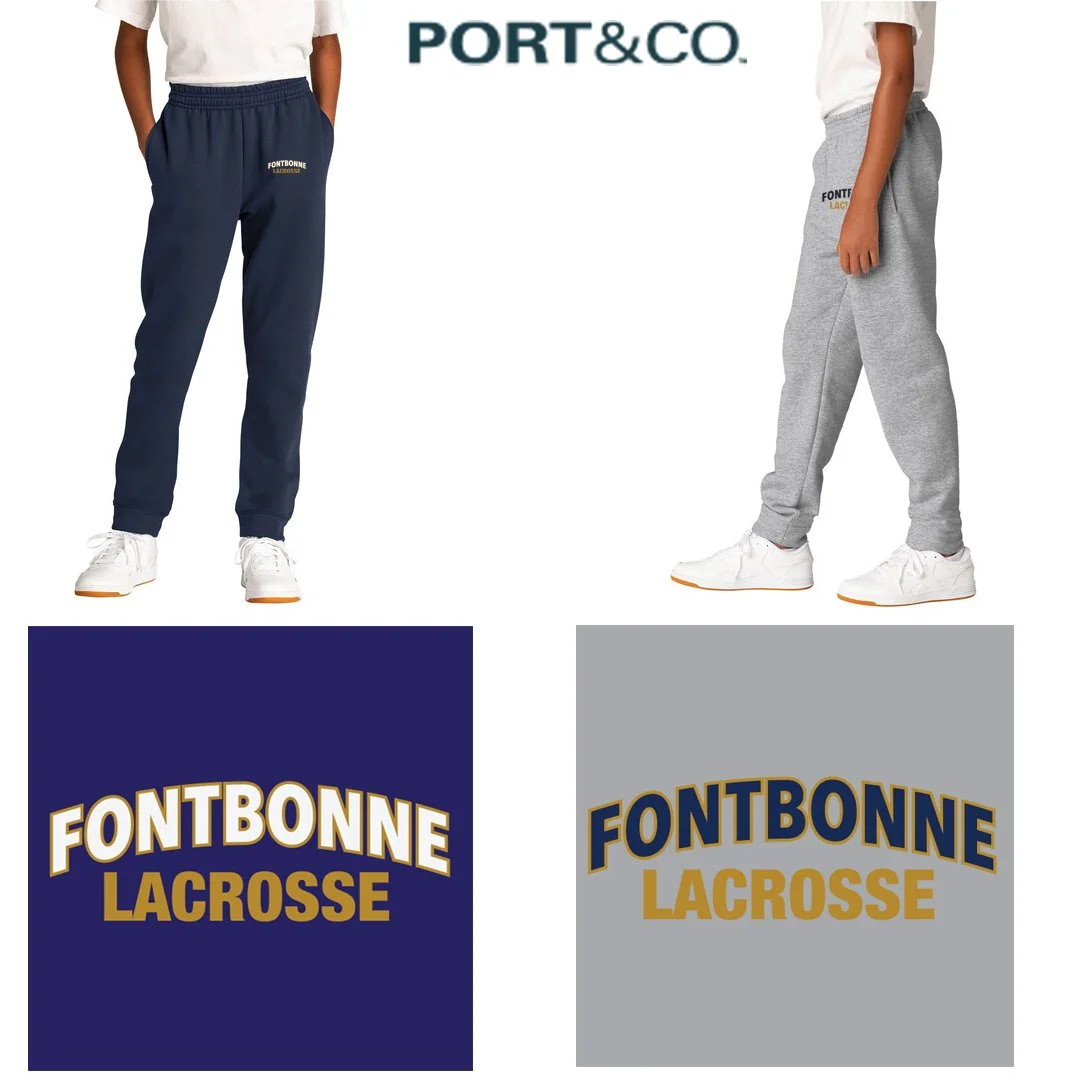 Fontbonne Academy Lacrosse Port & Co™ Youth Core Fleece Jogger, Youth Fit, #PC78YJ