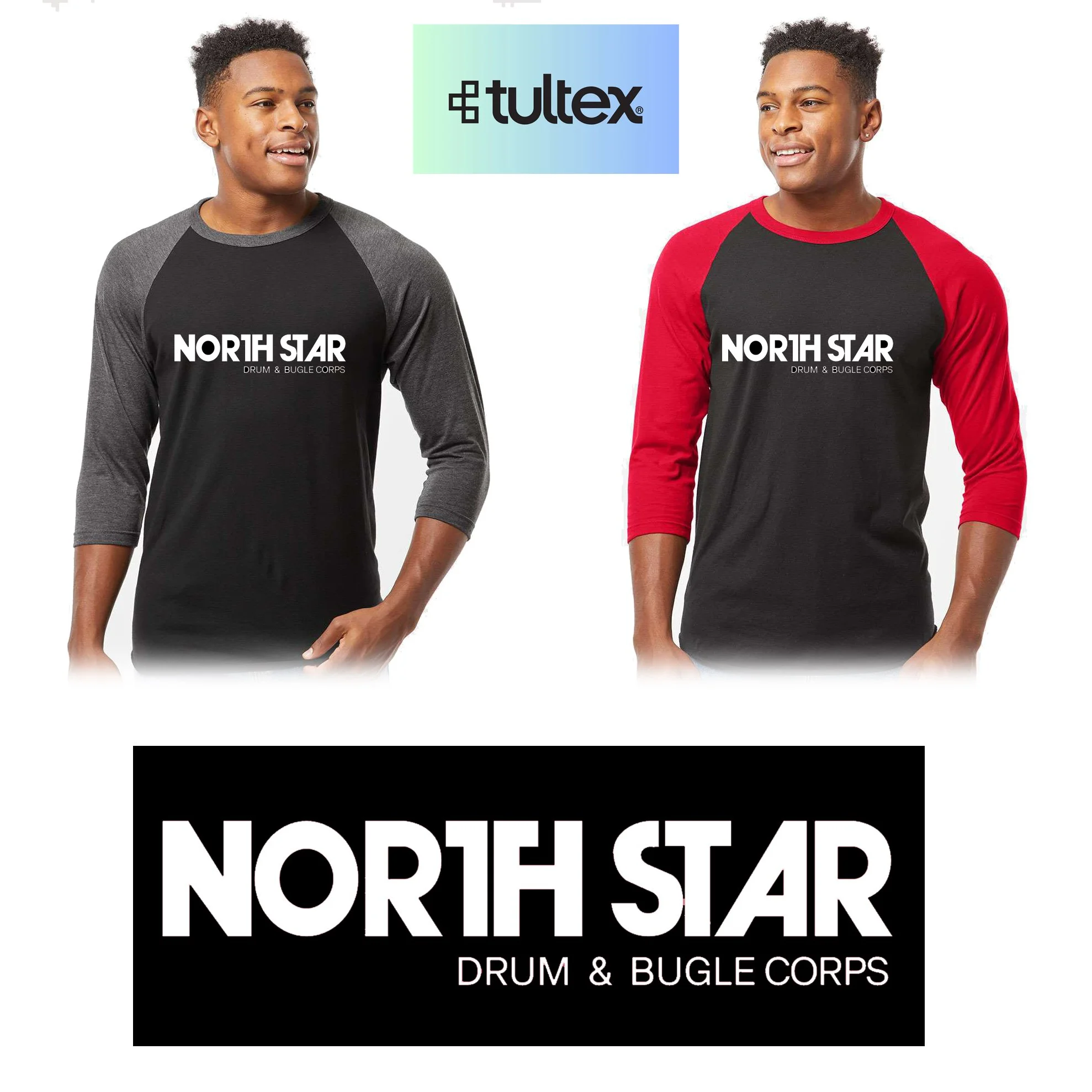 North Star Drum & Bugle Corps Tultex Unisex Fine Jersey Raglan T-Shirt, Unisex Adult, #245