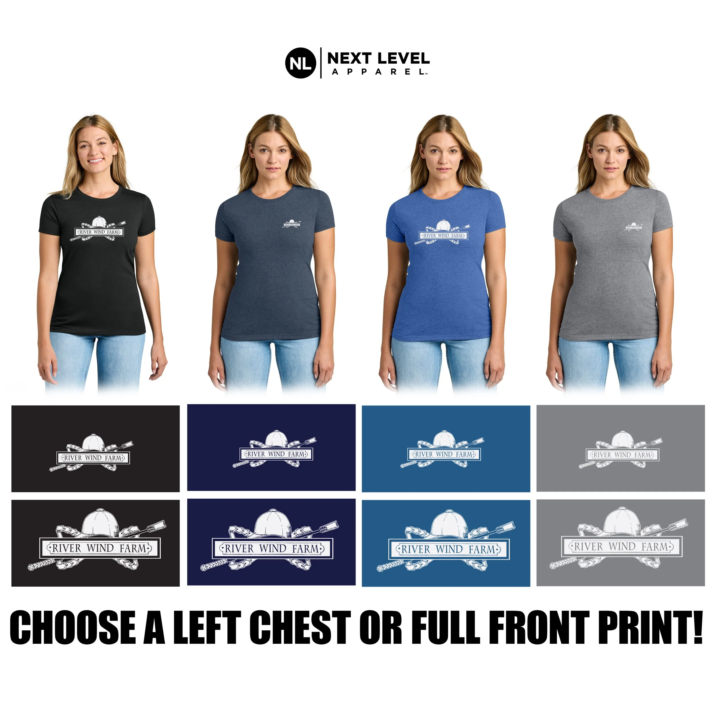 River Wind Farm Next Level Apparel® Women’s Tri-Blend Tee, Women’s Fit, #NL6710