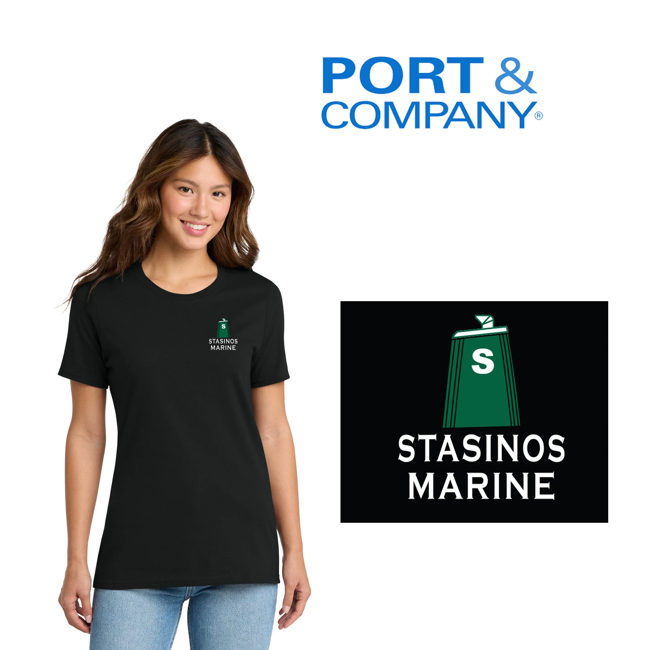 Stasinos Marine Port & Co™ Women's Core Cotton Tee, Women’s Fit, #LPC54