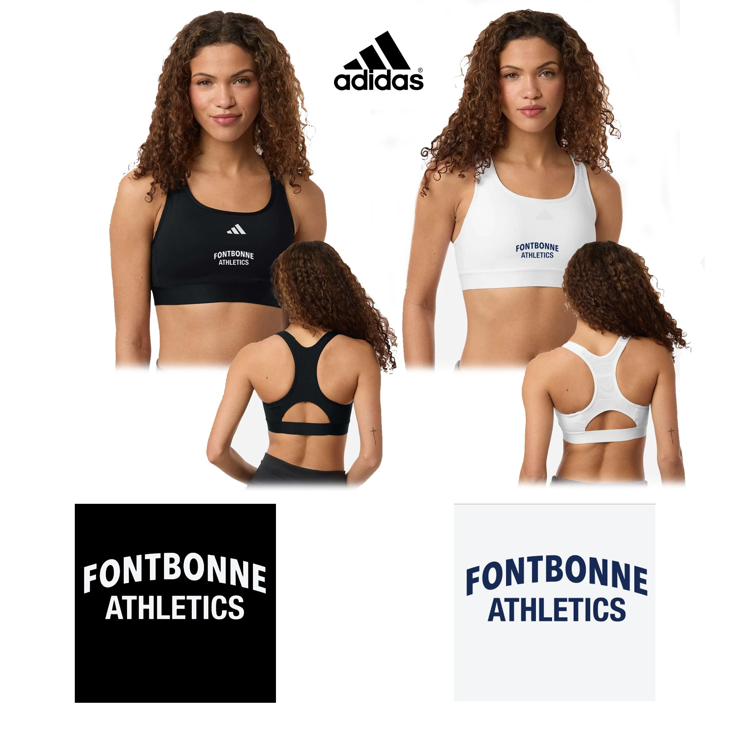 Fontbonne Academy Athletics Adidas Women's Techfit Compression Racerback Sports Bra #AT750