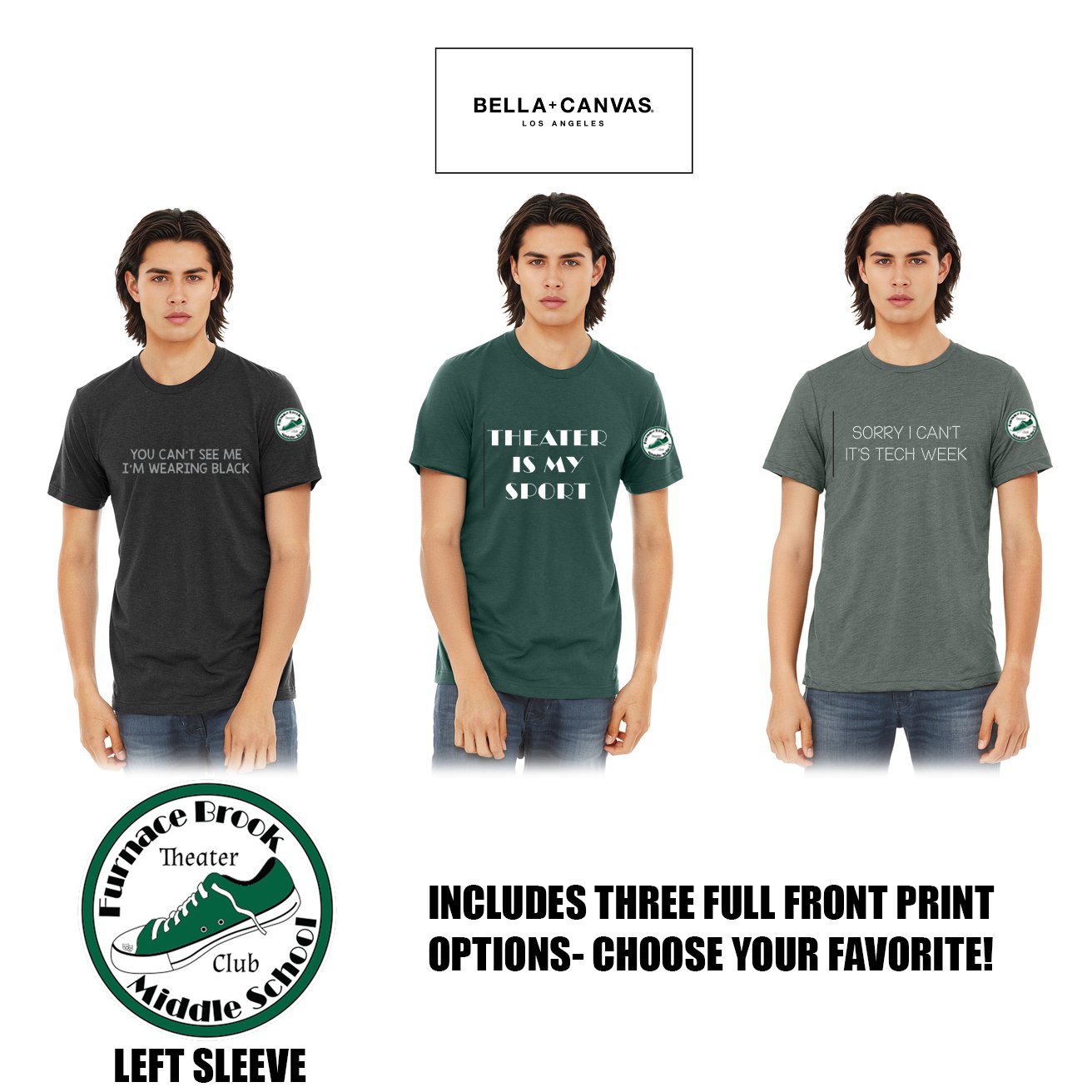 Marshfield High School Theatrical Society BELLA+CANVAS® Unisex Triblend Short Sleeve Tee, Adult Unisex/Men’s Fit, #BC3413