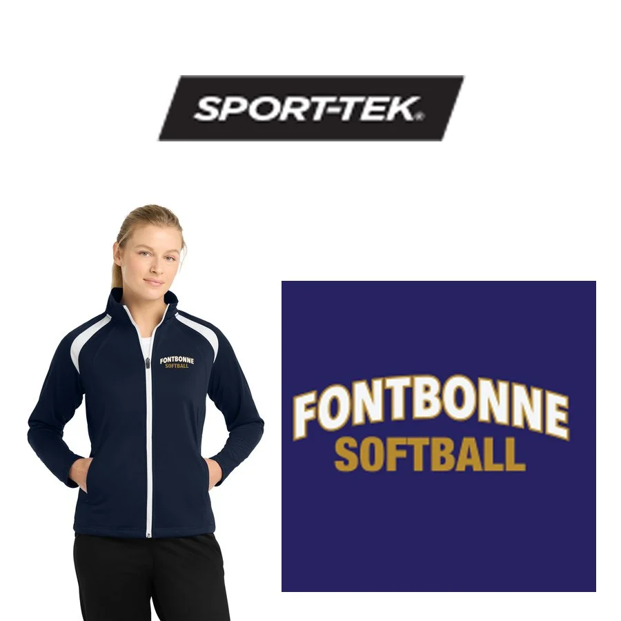 Fontbonne Academy Softball Sport-Tek® Women's Tricot Track Jacket, Ladies Fit, #LST90