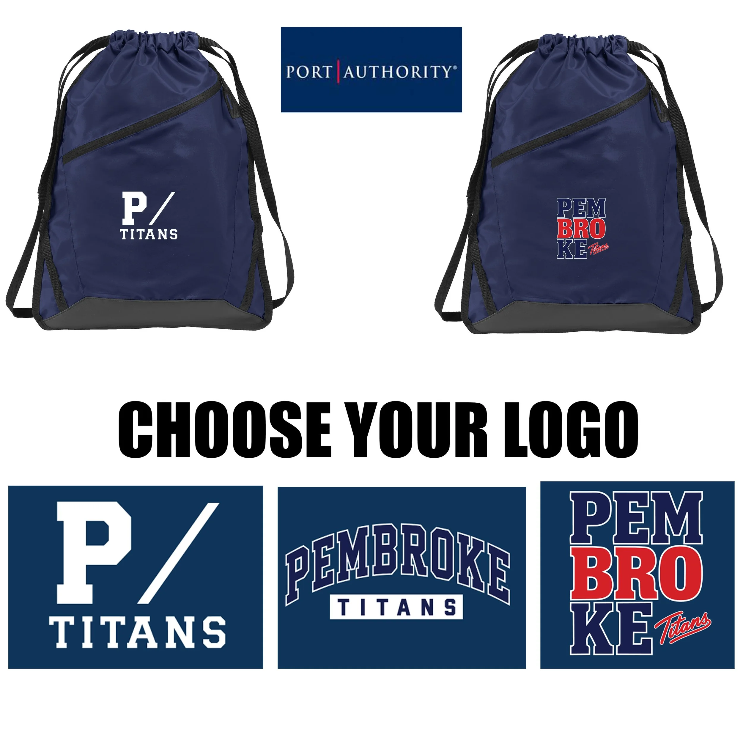 Bryantville Elementary School Port Authority® Zip-It Cinch Pack, #BG616