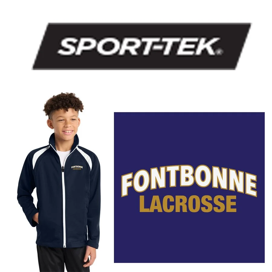Fontbonne Academy Lacrosse Sport-Tek® Youth Tricot Track Jacket, Youth Fit, #YST90