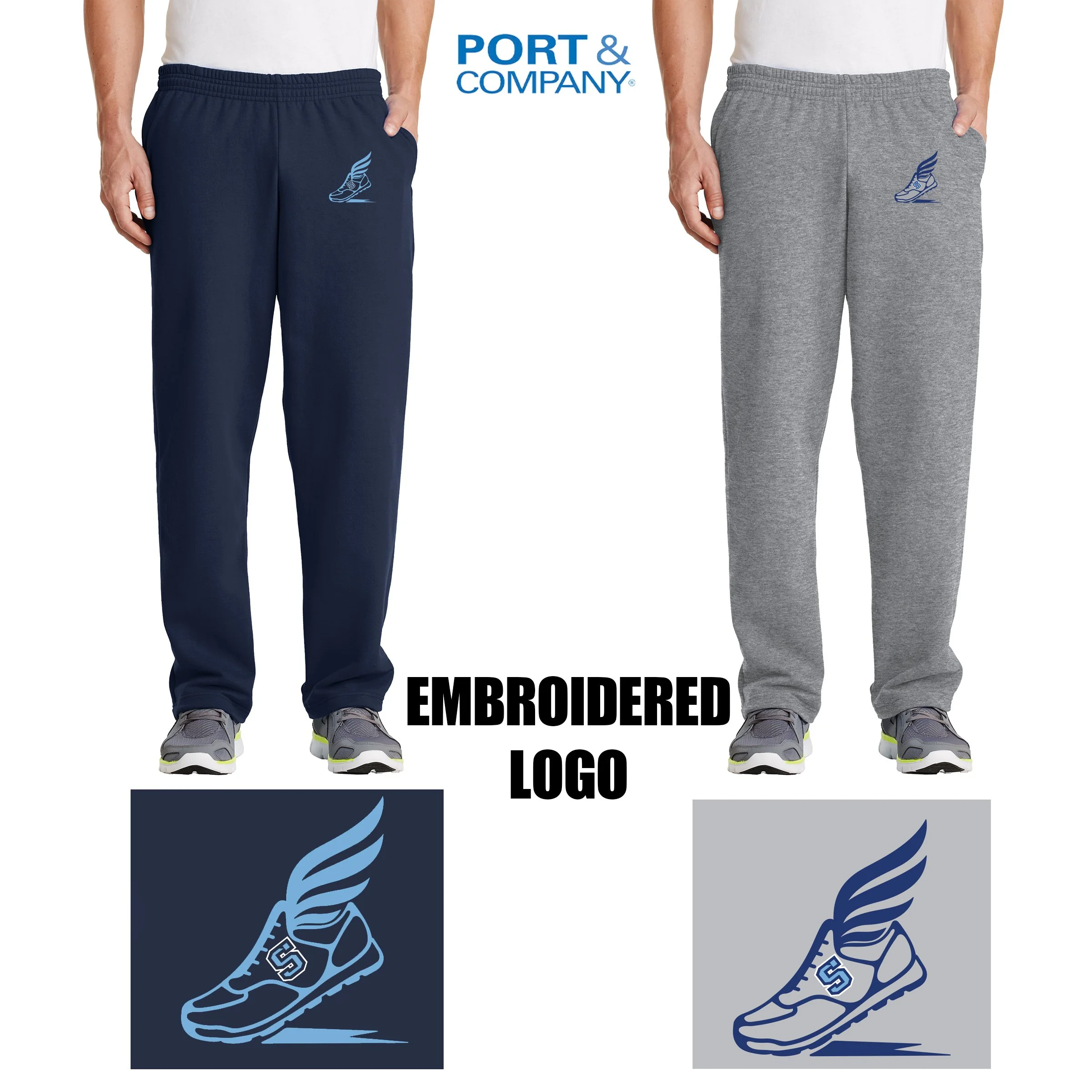 Hurley Middle School Cross Country Port & Co® Core Fleece Sweatpant with Pockets, Open Bottom Cuff, Adult Unisex/Men’s Fit, #PC78P