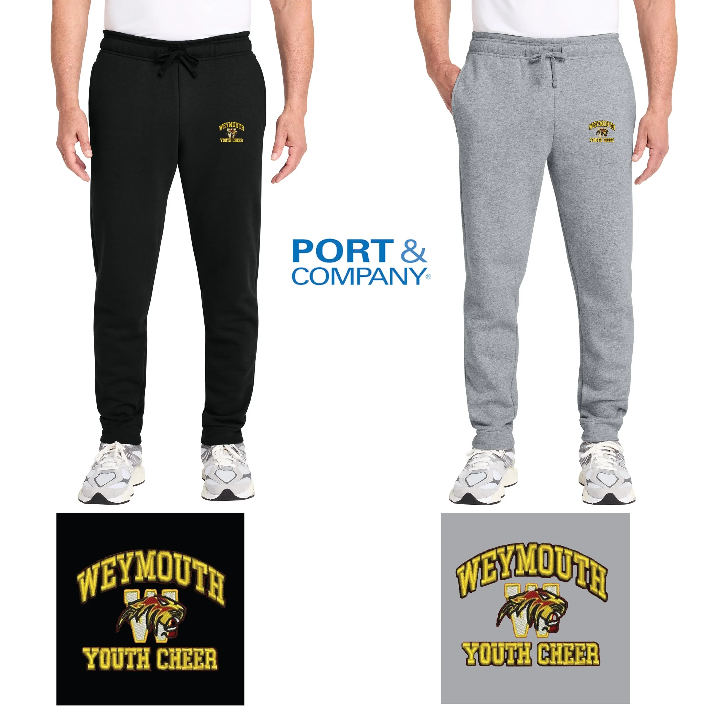 Weymouth Youth Cheer Port & Co® Core Fleece Jogger, Adult Unisex/Men’s Fit, #PC78J