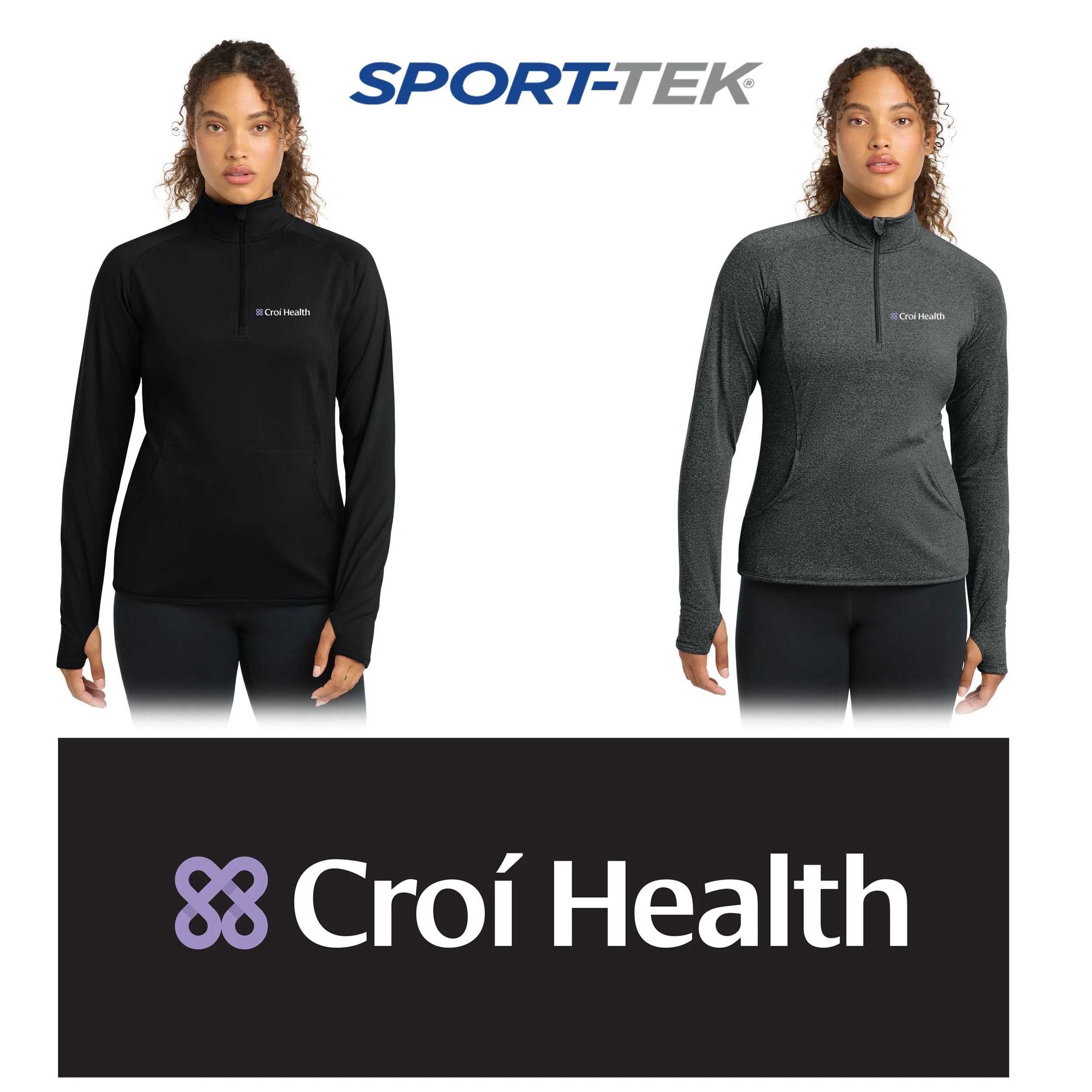 Croí Health Sport-Tek Women’s Sport-Wick Stretch 1/4-Zip Pullover, Women’s Fit, #LST850