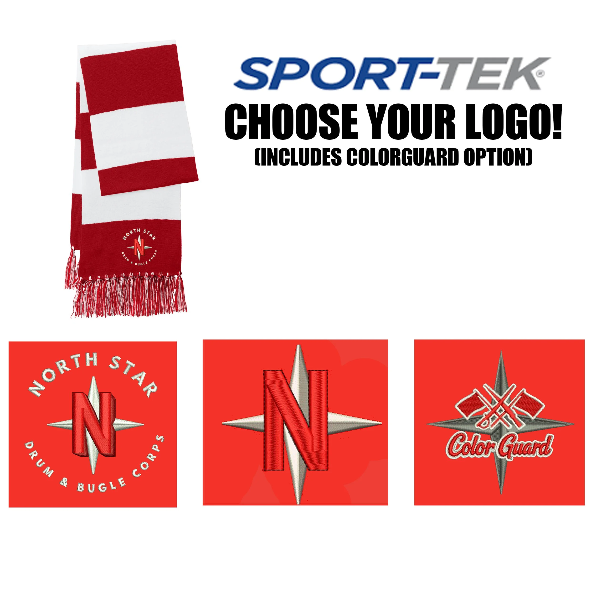 North Star Drum & Bugle Corps Sport-Tek® Spectator Scarf, #STA02