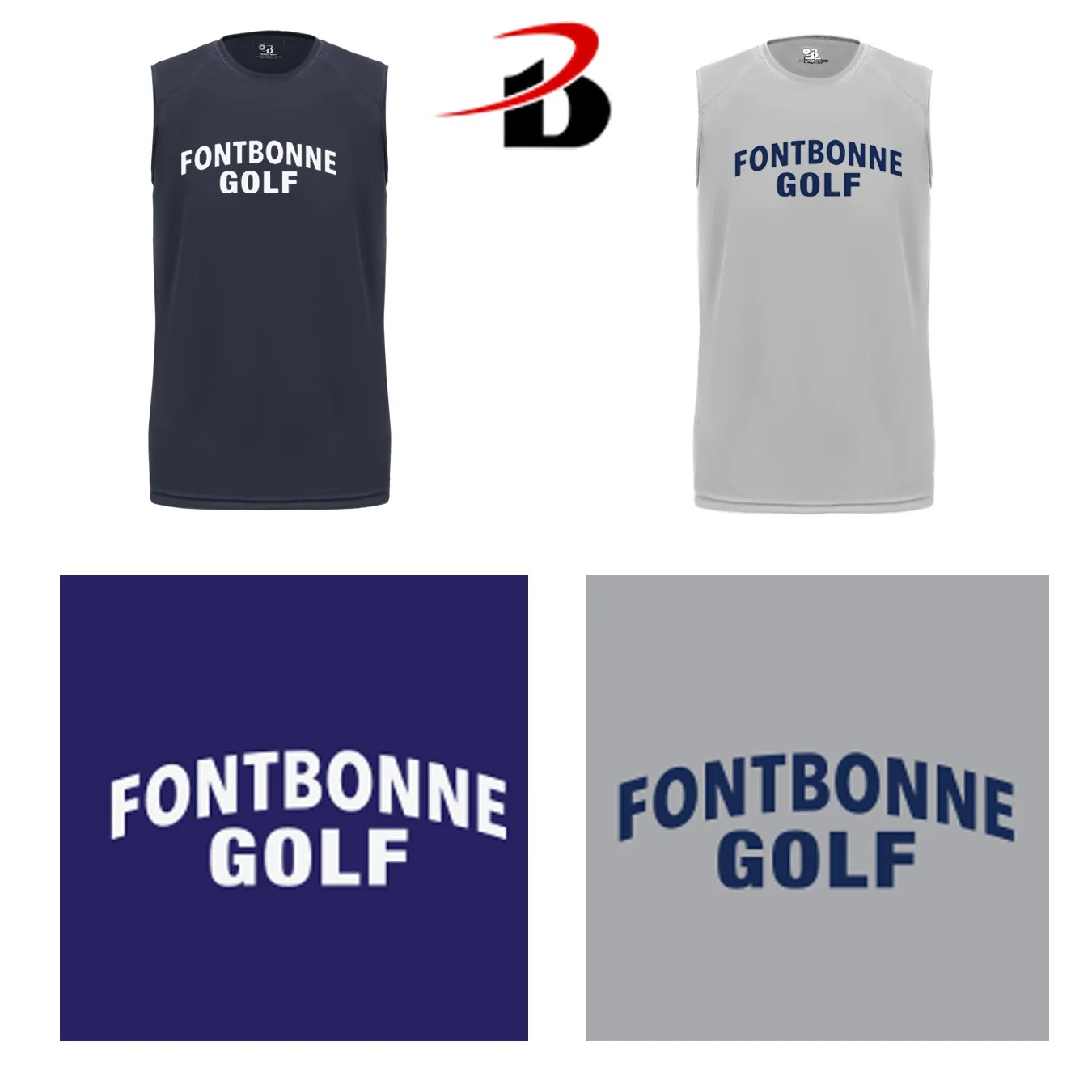 Fontbonne Academy Golf Badger Brand Men’s B-Core Performance Material Sleeveless Tee, Adult Unisex/Men’s Fit, #413000