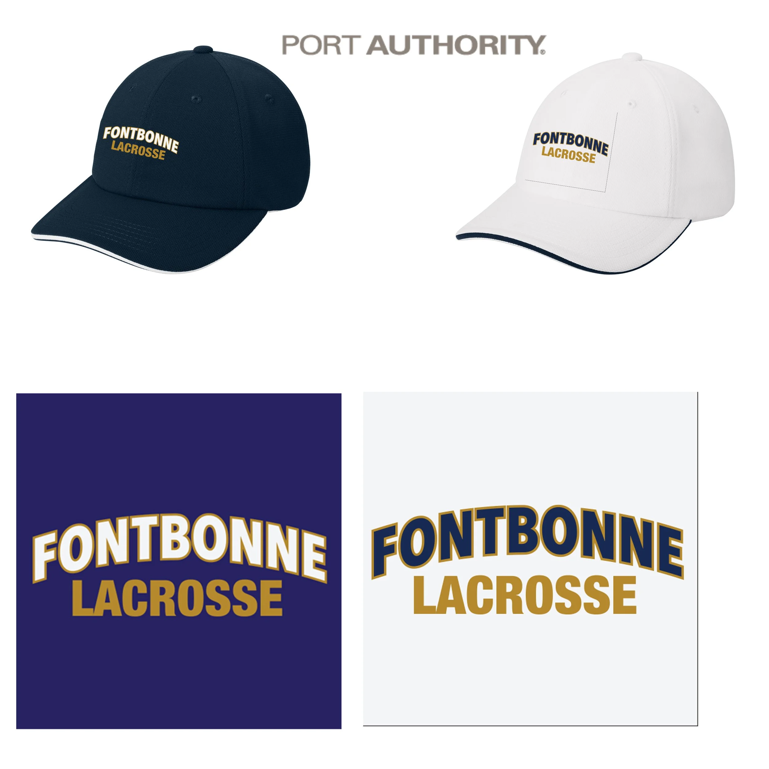 Fontbonne Academy Lacrosse Port Authority® Dry Zone® Cap With CoolMax Performance Cooling And Contrasting Sandwich Bill, #C838