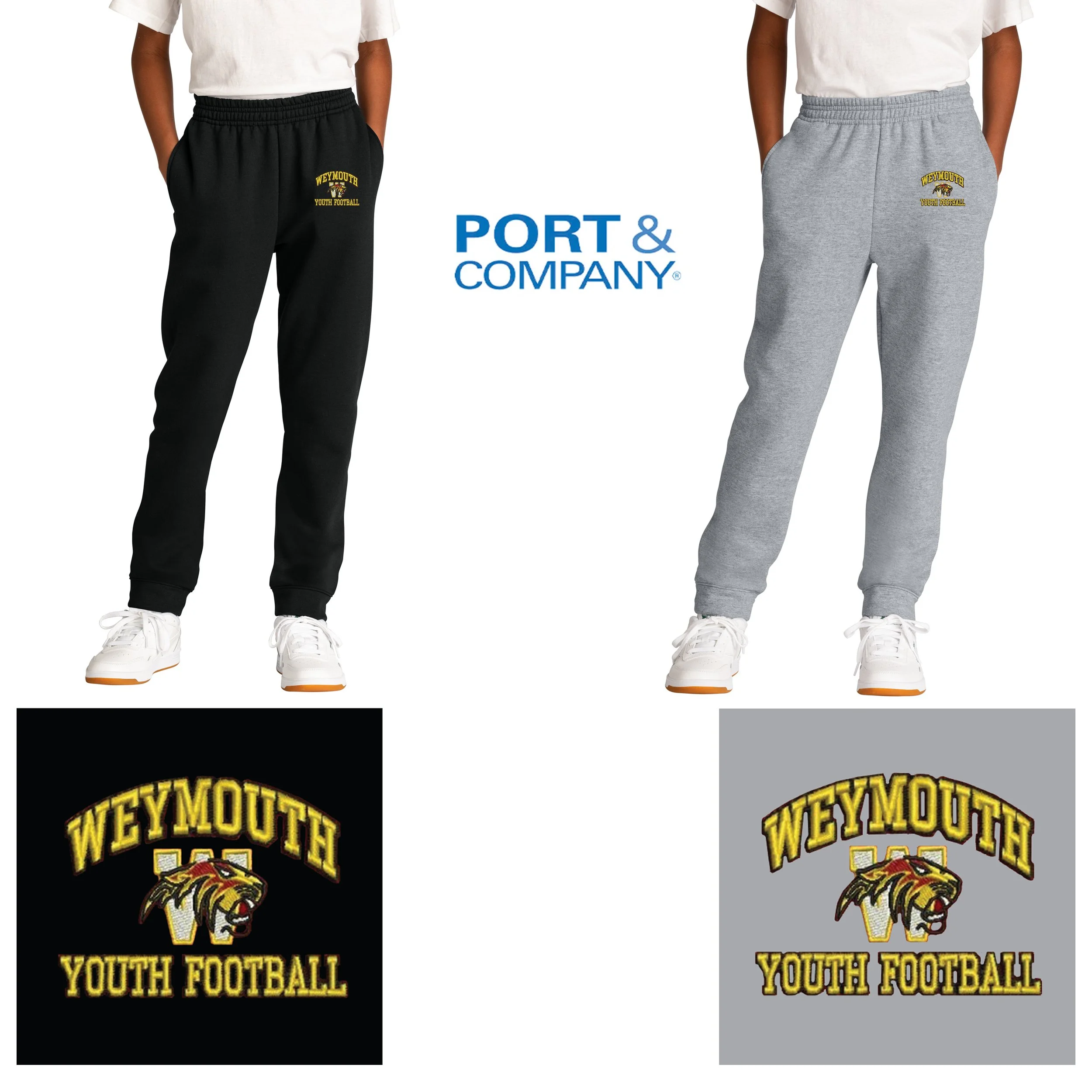 Weymouth Youth Football Port & Co® Youth Core Fleece Jogger, Youth Fit, #PC78YJ