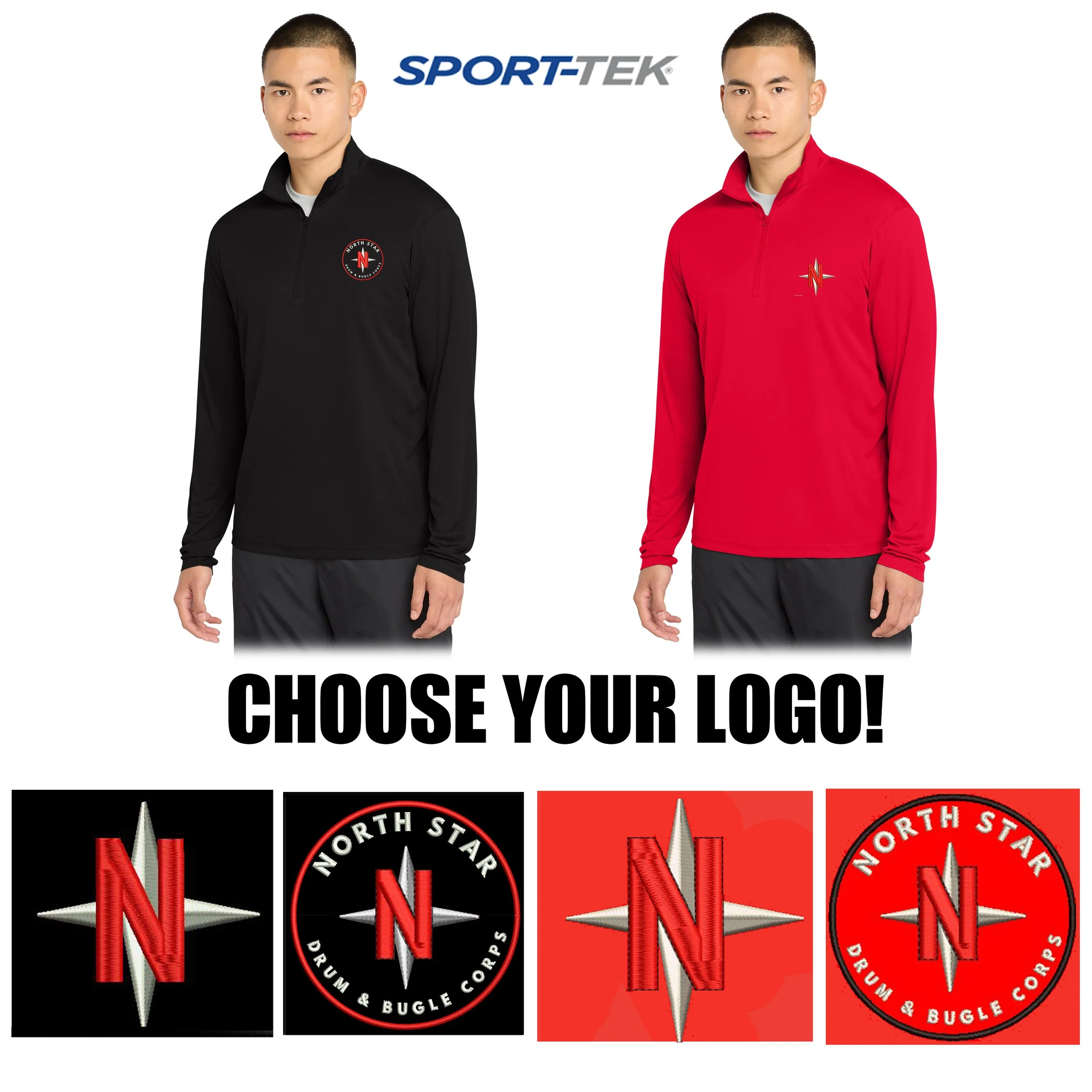 North Star Drum & Bugle Corps Sport-Tek® PosiCharge® Competitor™ 1/4-Zip Pullover, adult Unisex/Men’s Fit, #ST357