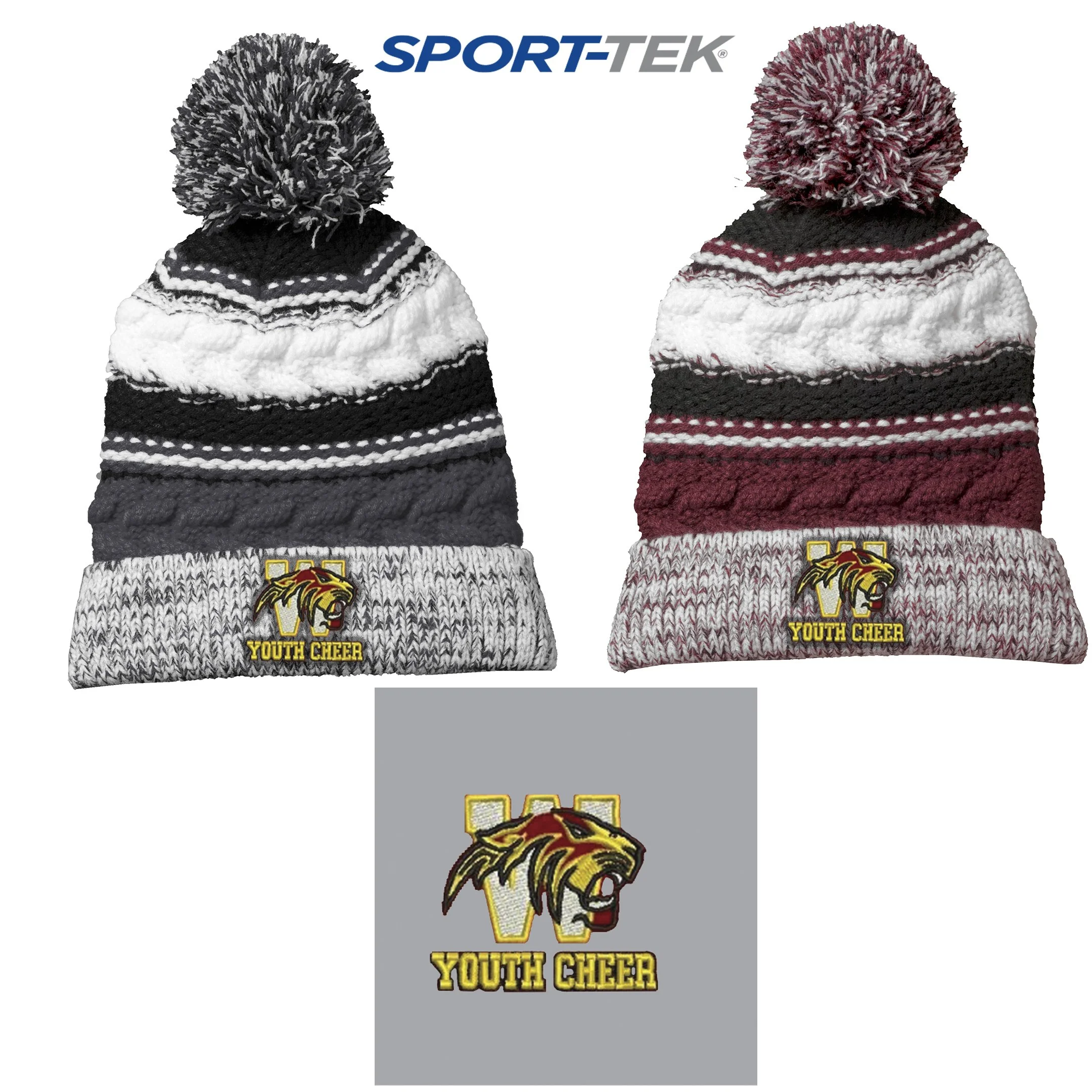 Weymouth Youth Cheer Sport-Tek® Pom Pom Team Beanie #STC21