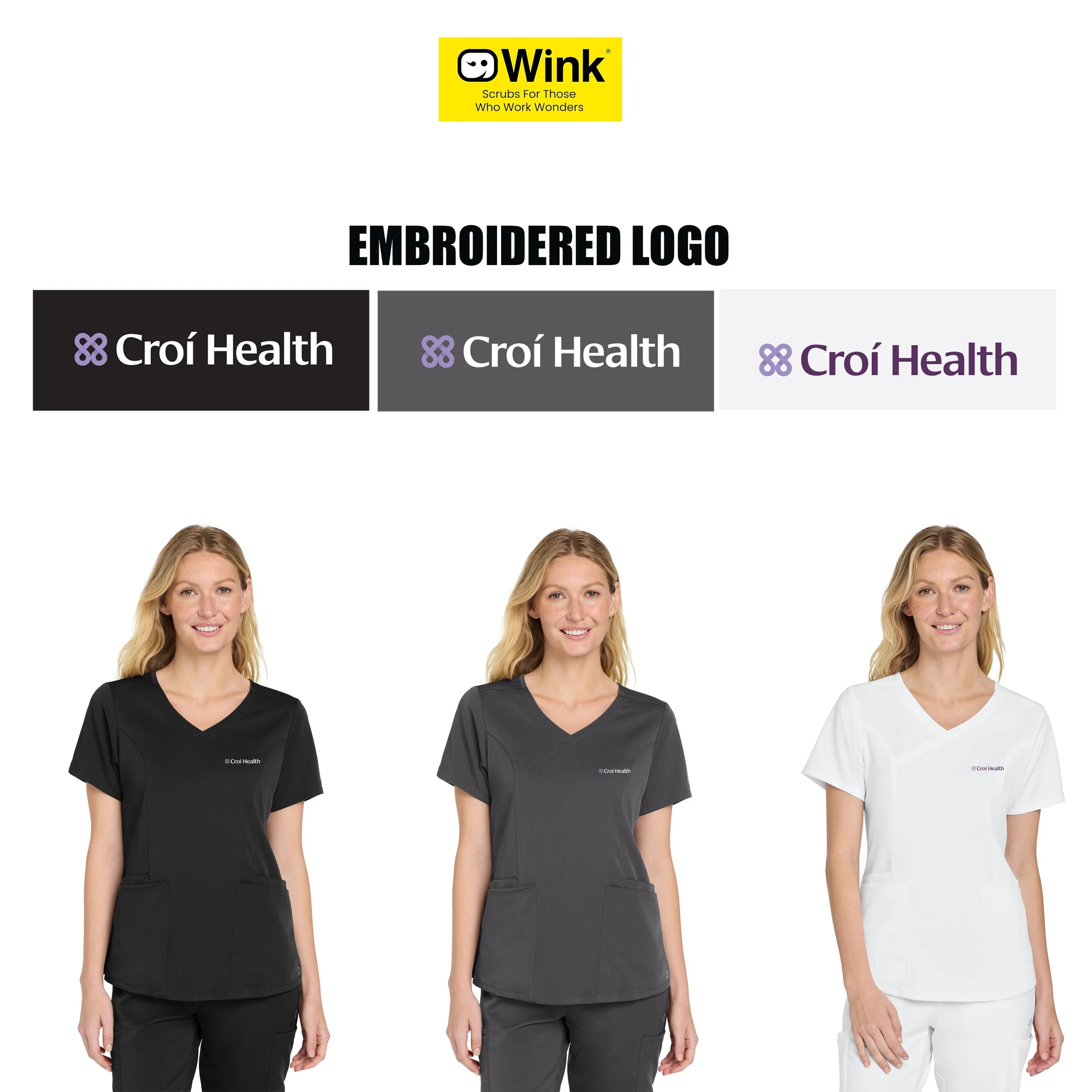 Croí Health Wink® Women’s Premiere Flex™ Mock Wrap Top, Women’s Fit,  #WW4268