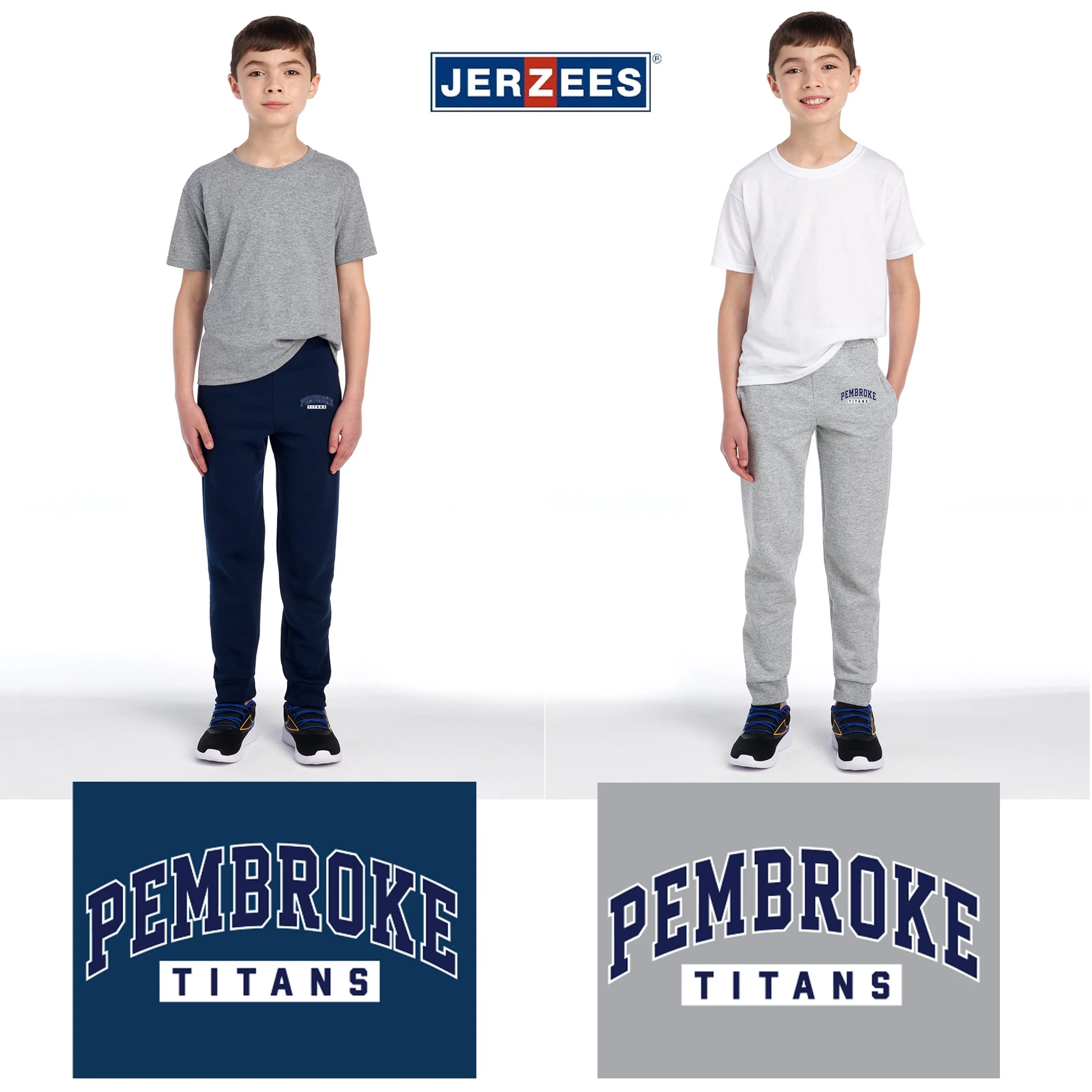 Bryantville Elementary School Jerzees® Youth NuBlend® Jogger Sweatpant, Embroidered, Youth Unisex Fit, #975B