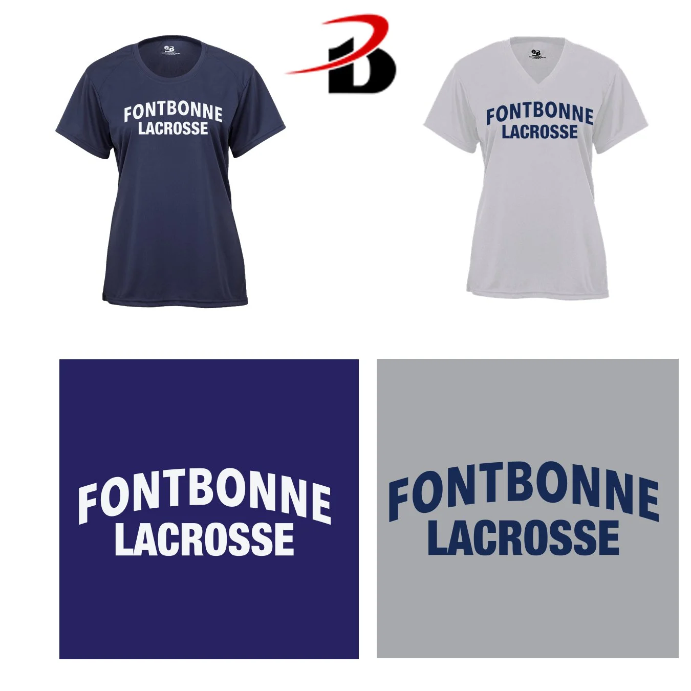 Fontbonne Academy Lacrosse Badger Brand Girls B-Core Performance Material Short Sleeve Tee, Girls Fit, #216000