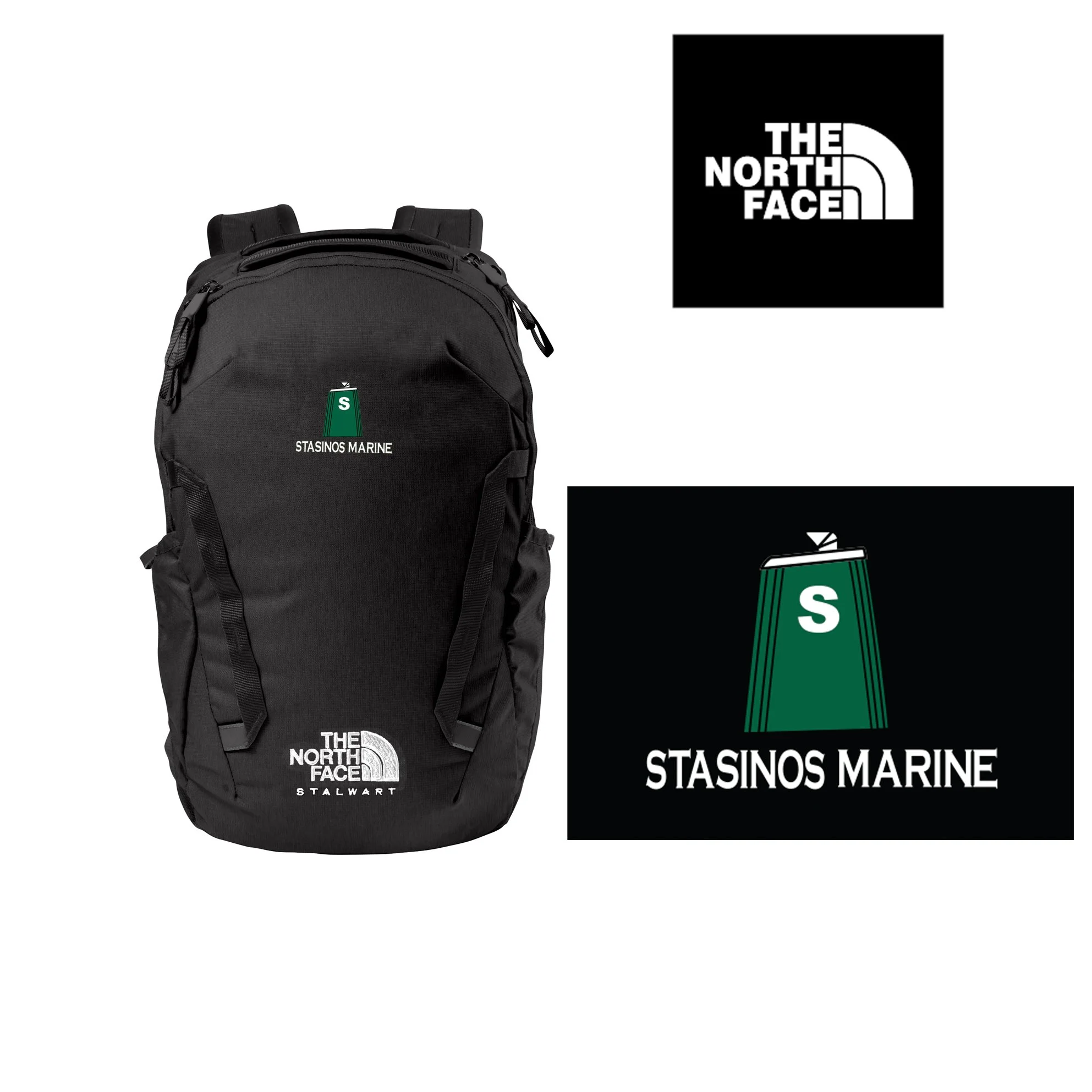 Stasinos Marine The North Face® Stalwart Backpack, Black, #NF0A52S6