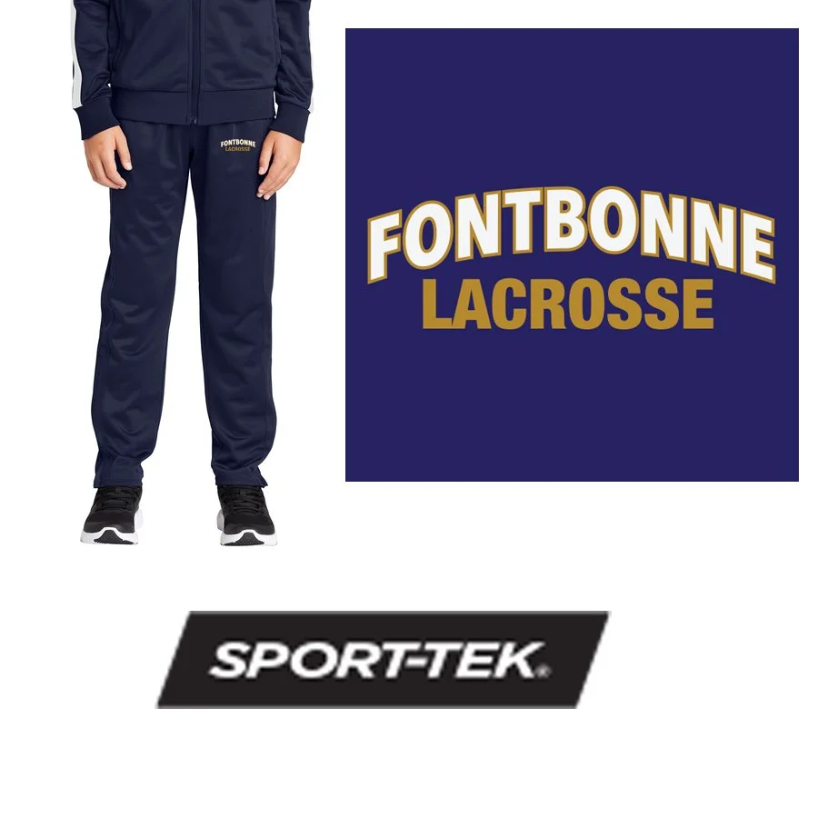 Fontbonne Academy Lacrosse Sport-Tek® Youth Tricot Track Jogger, Youth Fit, #YPST95