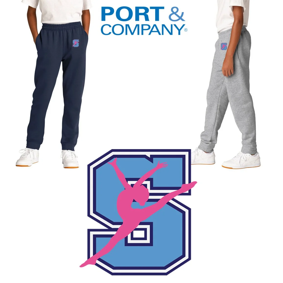 Hurley Middle School DANCE Port & Co™ Youth Core Fleece Jogger, Youth Unisex Fit, #PC78YJ