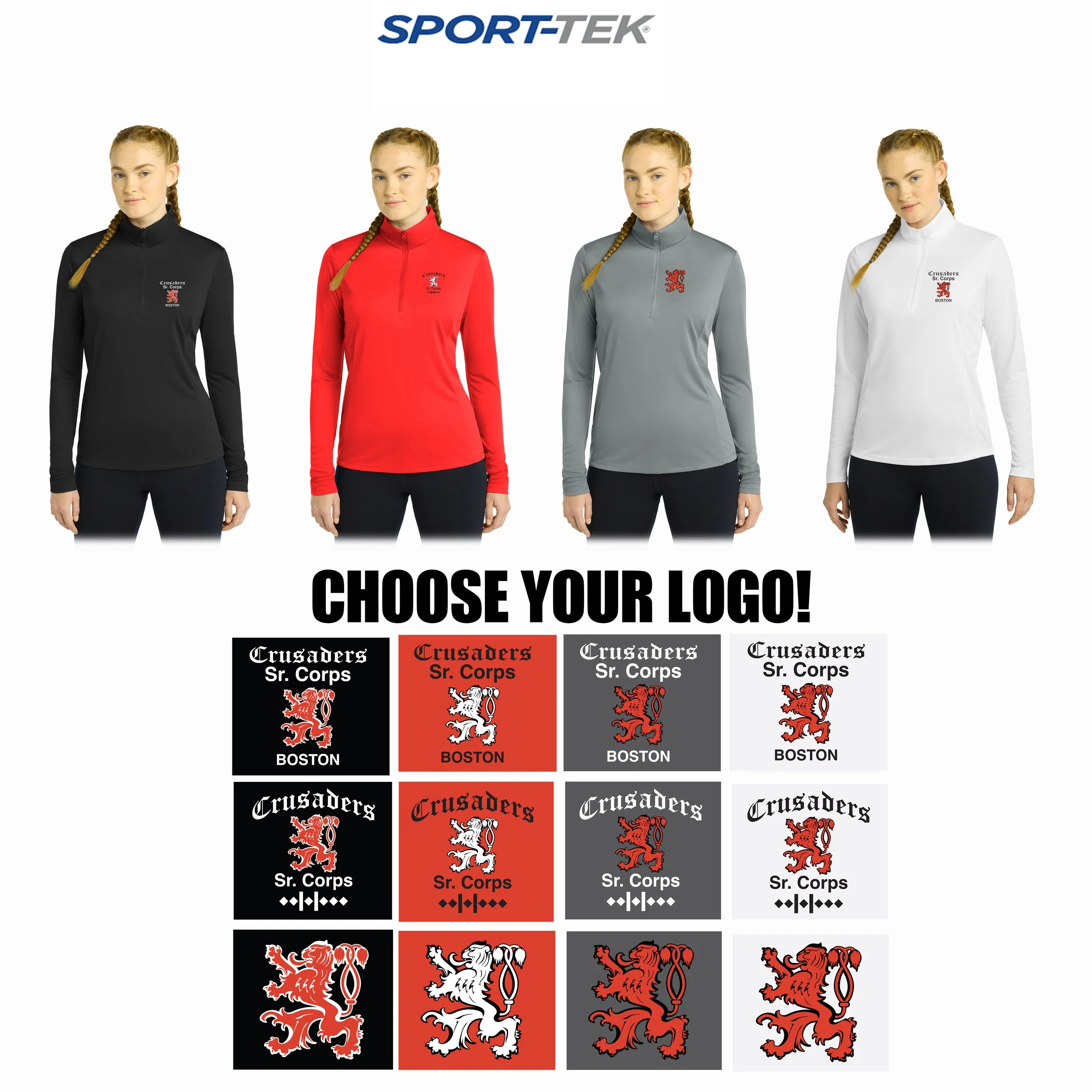 Crusaders Sr. Corps Sport-Tek® Women's PosiCharge® Competitor™ 1/4-Zip Pullover, Women’s Fit, #LST357