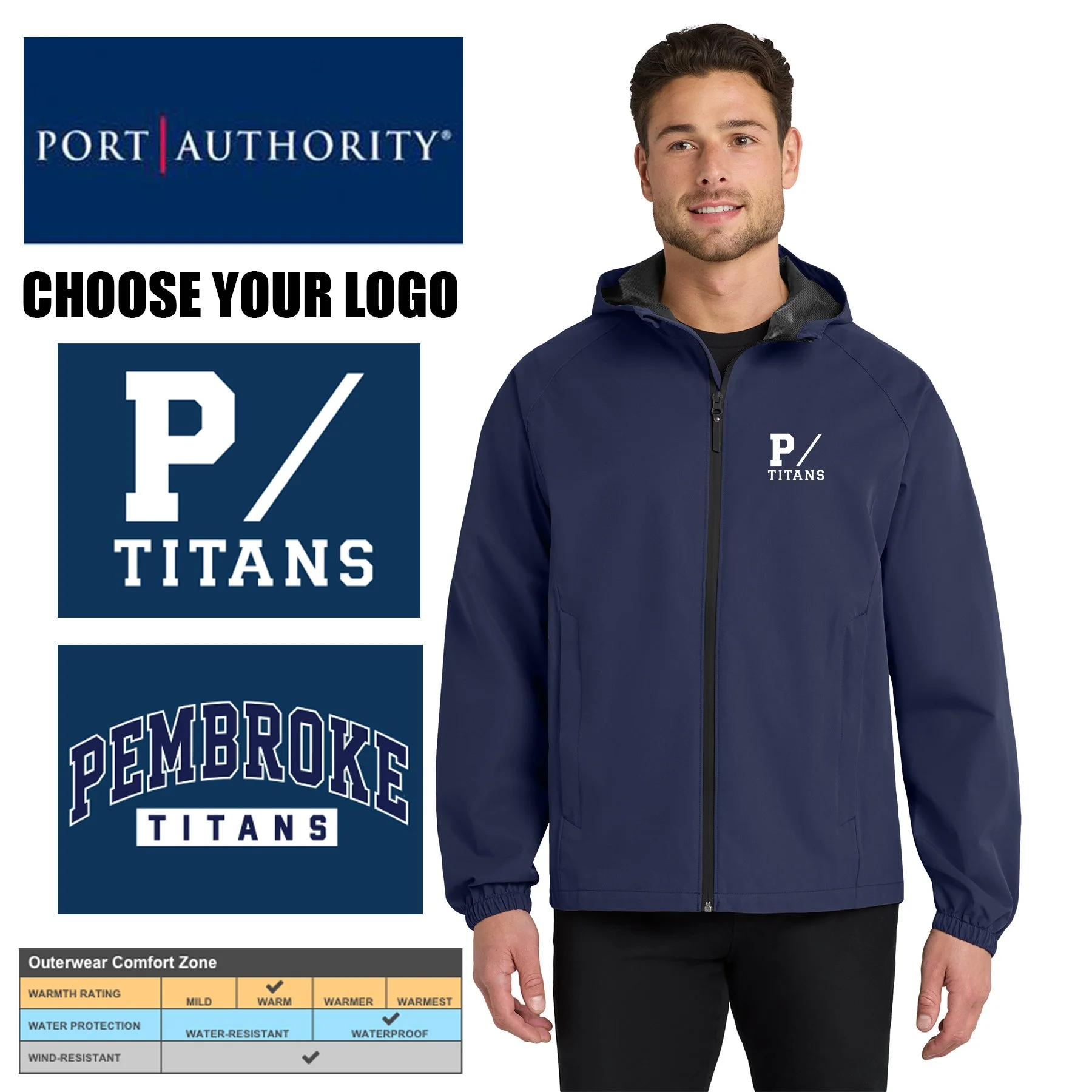 Bryantville Elementary School Port Authority® Essential Rain Jacket, Adult Unisex/Men’s Fit, #J407