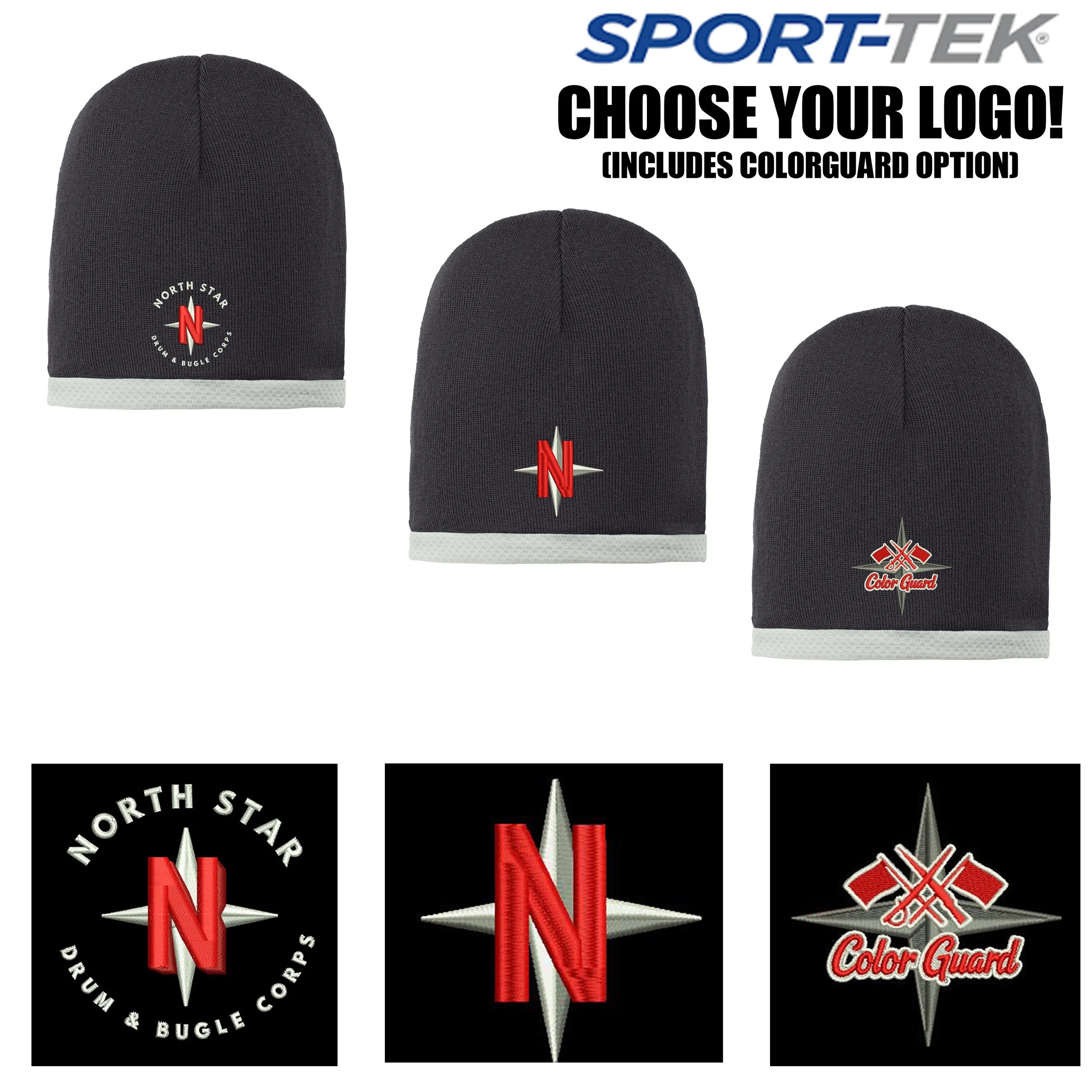 North Star Drum & Bugle Corps Sport-Tek® Performance Knit Cap, Moisture wicking, Black, #STC15