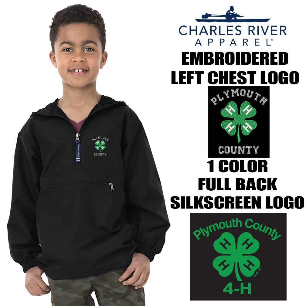 Plymouth County 4-H Swag Charles River Youth Pack-N-Go Pullover #8904