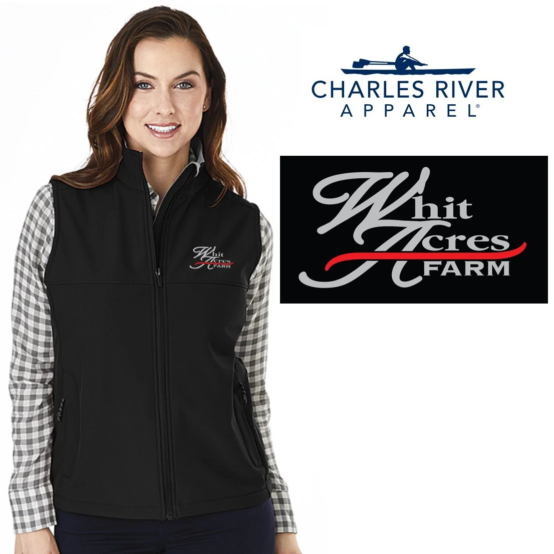 Whit Acres Farm Charles River Women’s Classic Soft Shell Vest, Ladies Fit, #5819