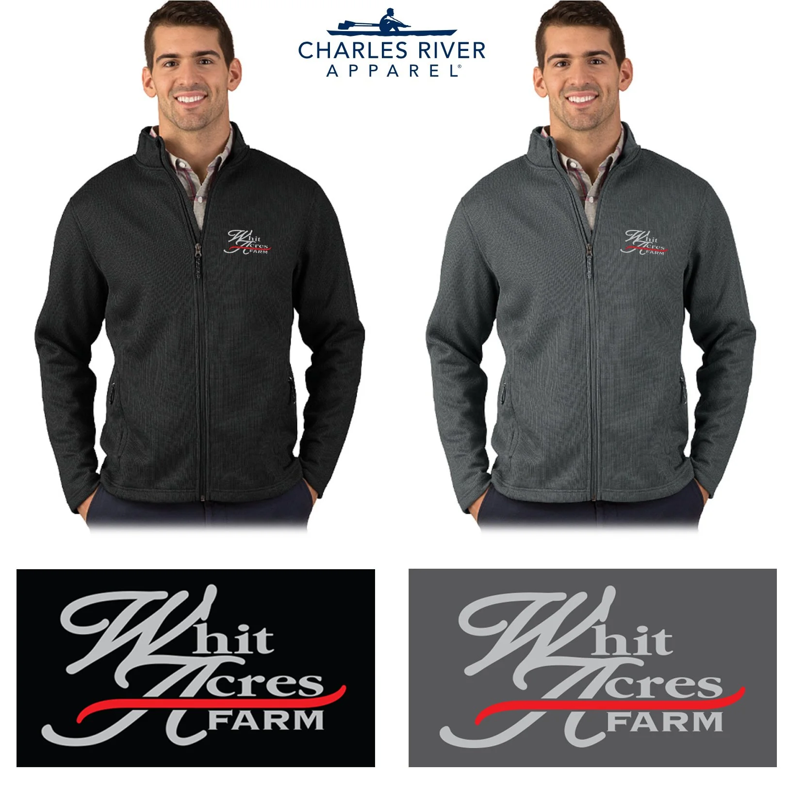 Whit Acres Farm Charles River Men’s Heritage Rib Knit Jacket, Men’s Fit, #9748