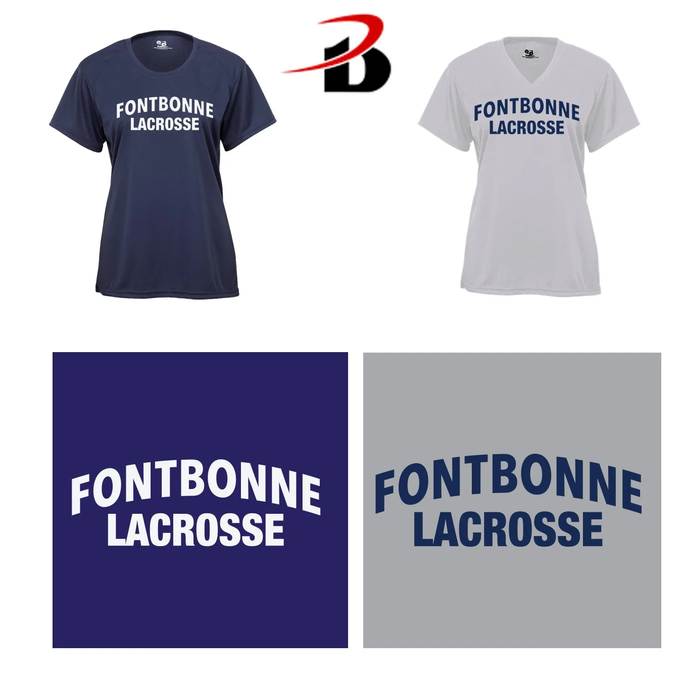 Fontbonne Academy Lacrosse Badger Brand Women’s B-Core Performance Material Short Sleeve Tee, Women’s Fit, #416000