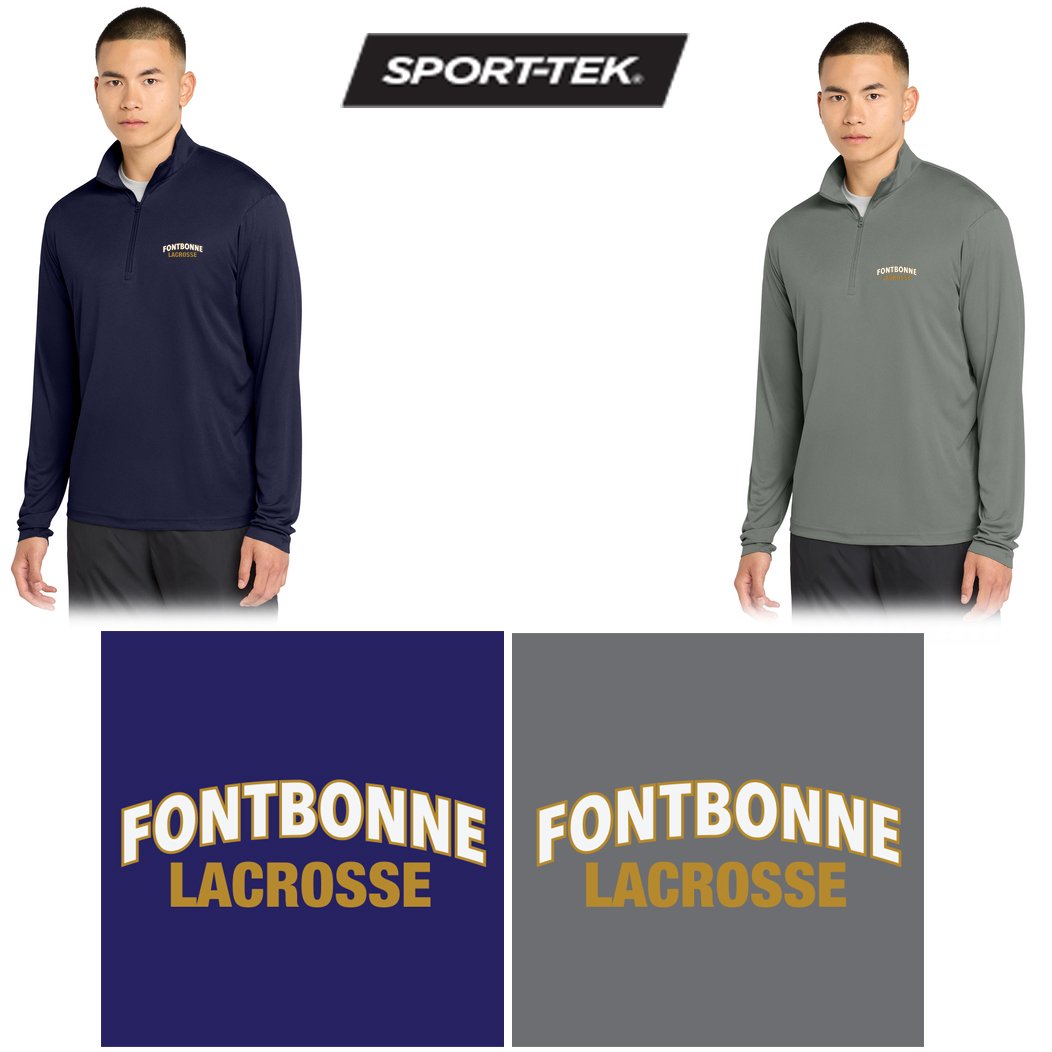 Fontbonne Academy Lacrosse Sport-Tek® PosiCharge® Competitor™ 1/4-Zip Pullover, Light Weight, Adult Unisex/Men’s Fit, ST357