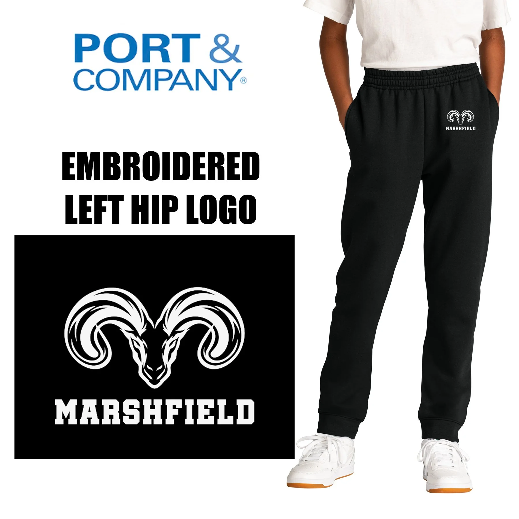 Furnace Brook Middle School Apparel Port & Co® Youth Core Fleece Jogger, ATHLETIC, Youth Unisex Fit, #PC78YJ