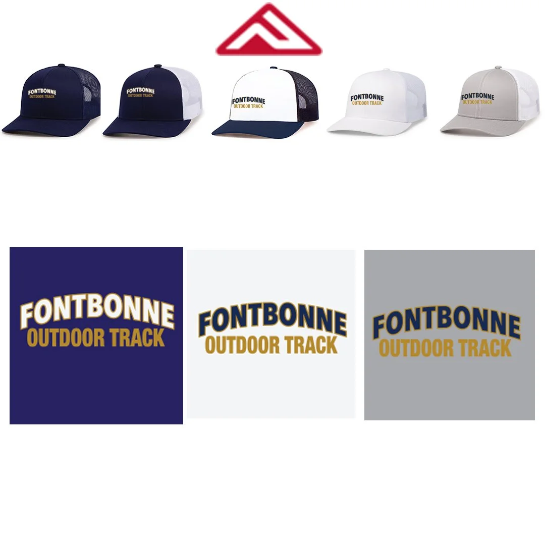 Fontbonne Academy Outdoor Track Pacific Headwear Trucker Snapback Cap, #104C