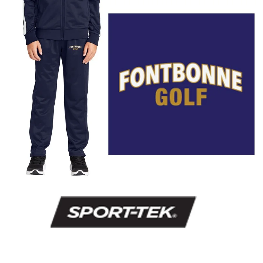 Fontbonne Academy Golf Sport-Tek® Youth Tricot Track Jogger, Youth Fit, #YPST95