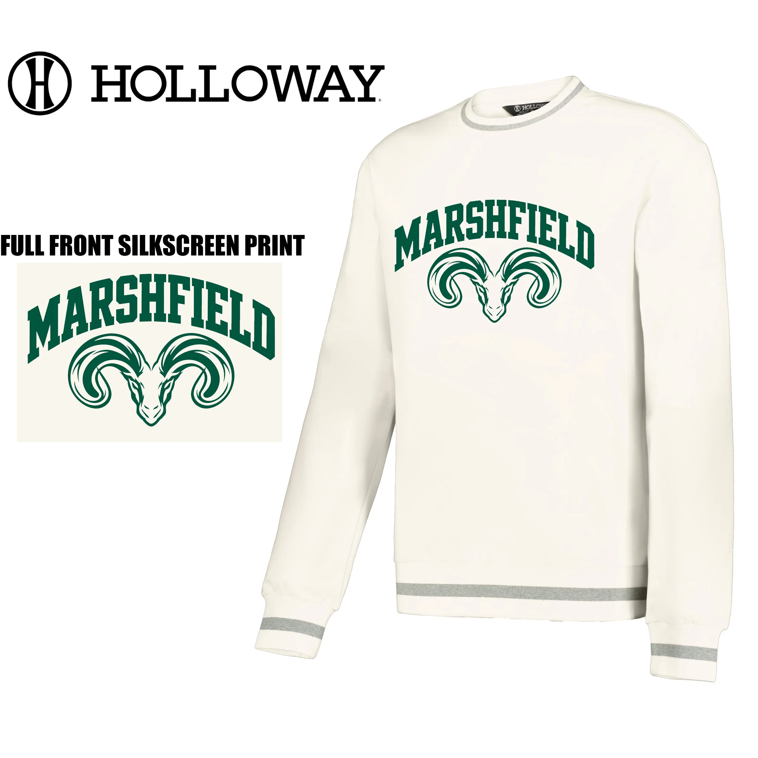 Furnace Brook Middle School Apparel Holloway Heritage Prep Crew, ATHLETIC, Adult Unisex/Men’s Fit, #223527