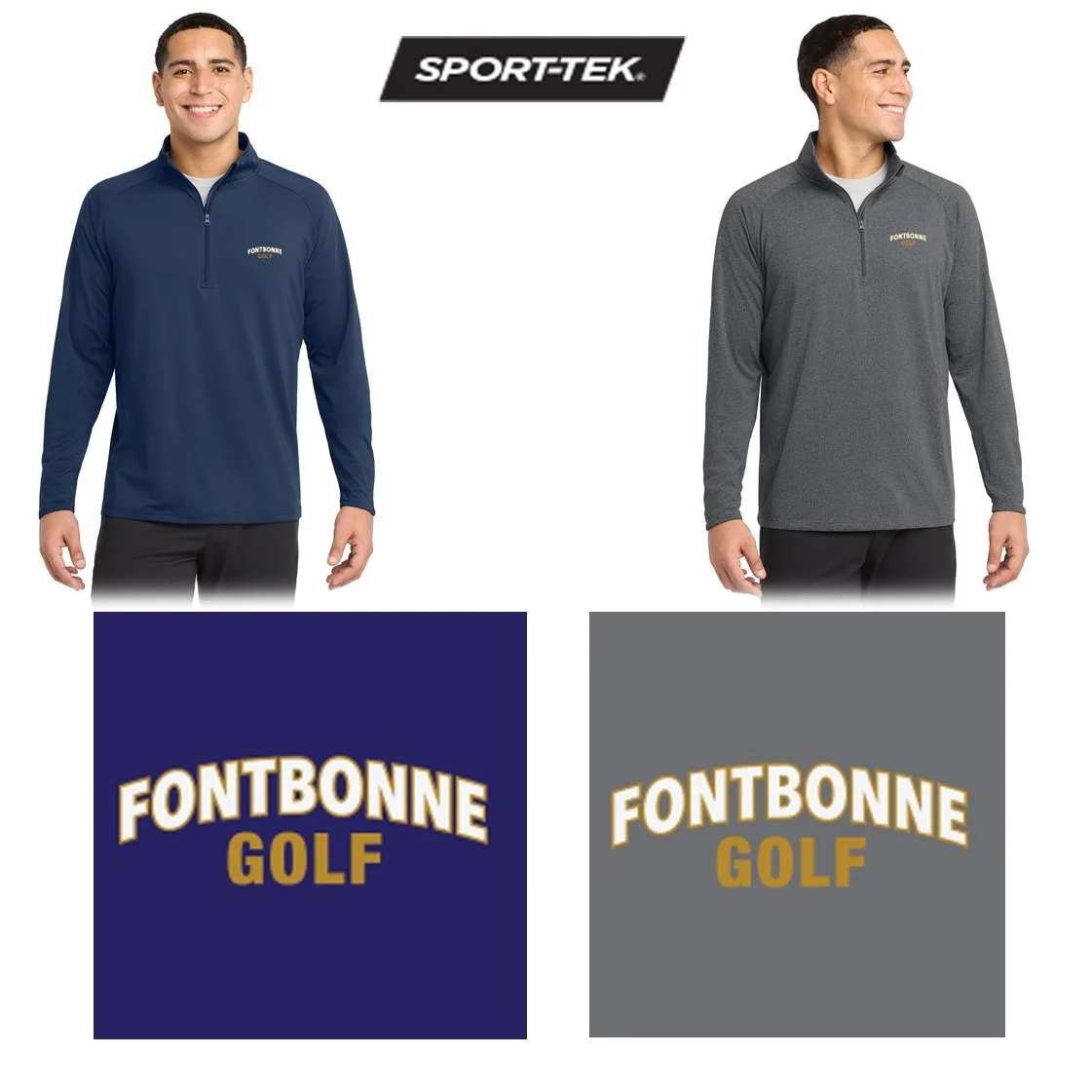 Fontbonne Academy Golf Sport-Tek® Sport-Wick® Stretch 1/4-Zip Pullover, Medium Weight, Men’s/Adult Unisex Fit, #ST850