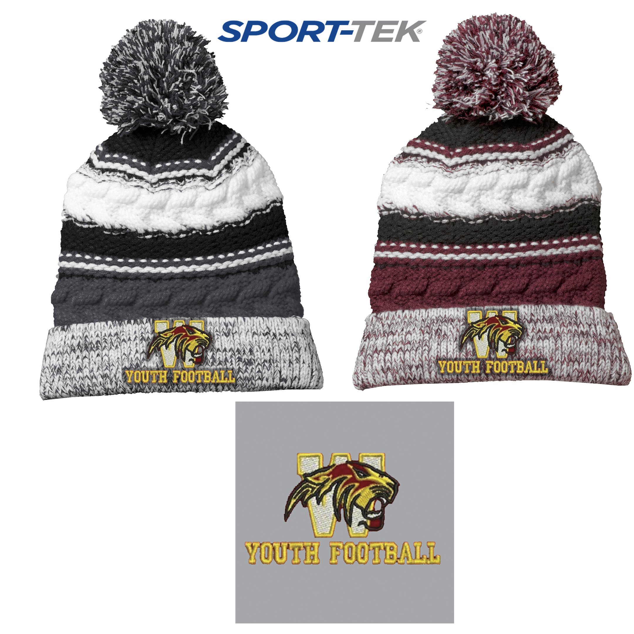 Weymouth Youth Football Sport-Tek® Pom Pom Team Beanie #STC21