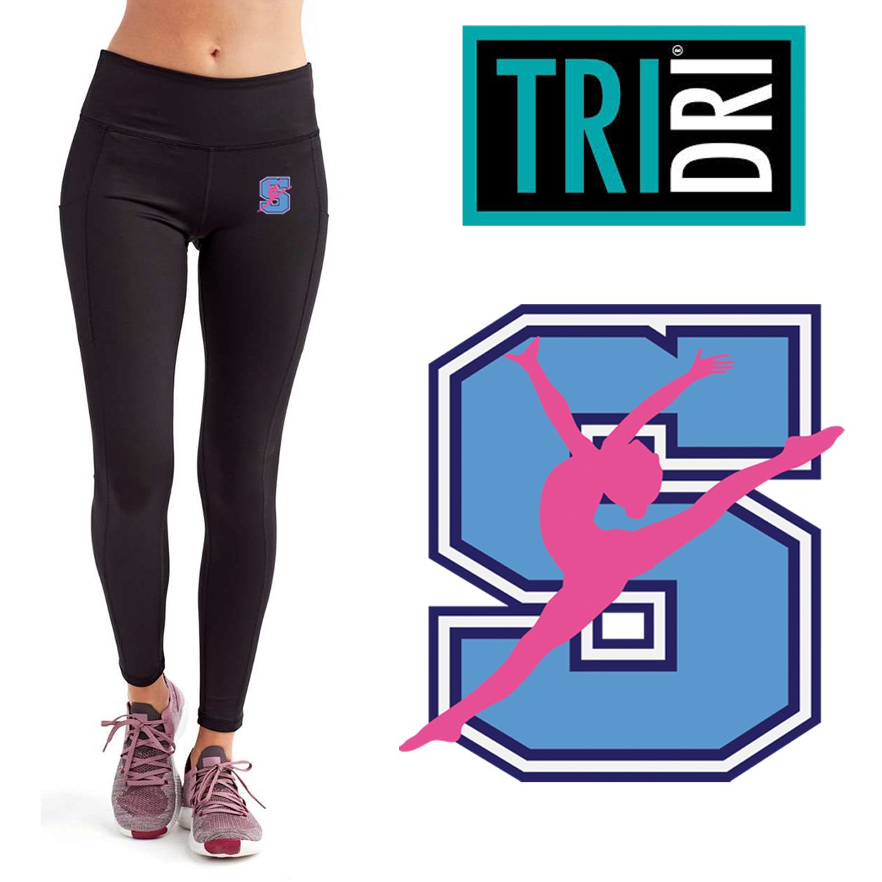 Hurley Middle School DANCE TriDri Women's Performance Leggings, Women’s Fit, #TD531