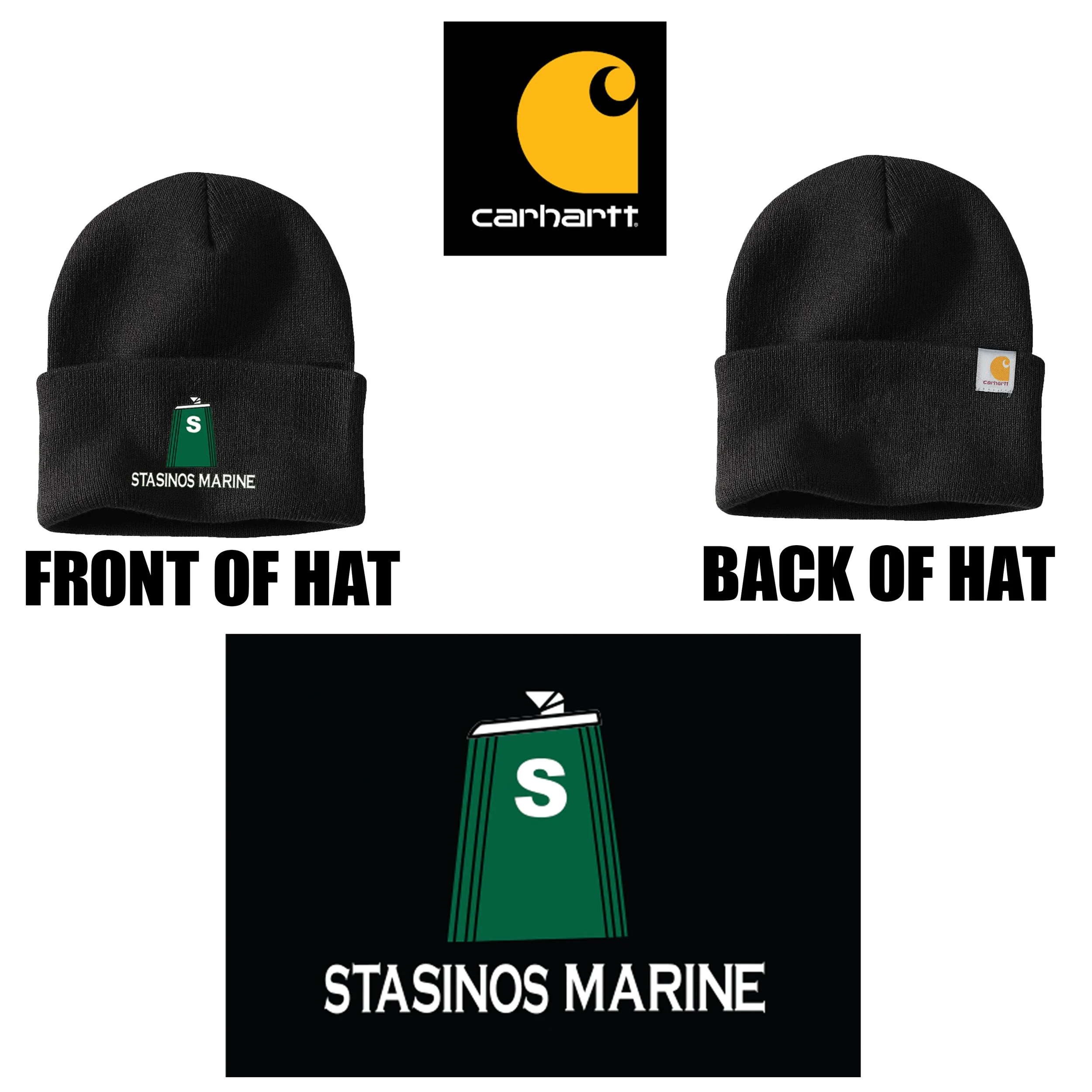 Stasinos Marine Carhartt® Watch Cap 2.0, Black, #CT104597