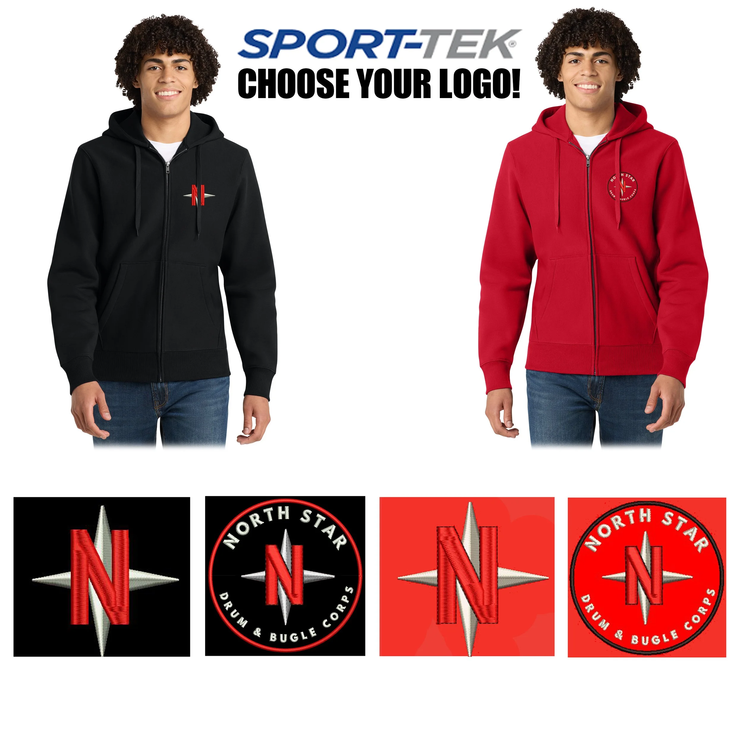 North Star Drum & Bugle Corps Sport-Tek® Super Heavyweight Full-Zip Hooded Sweatshirt, #F282